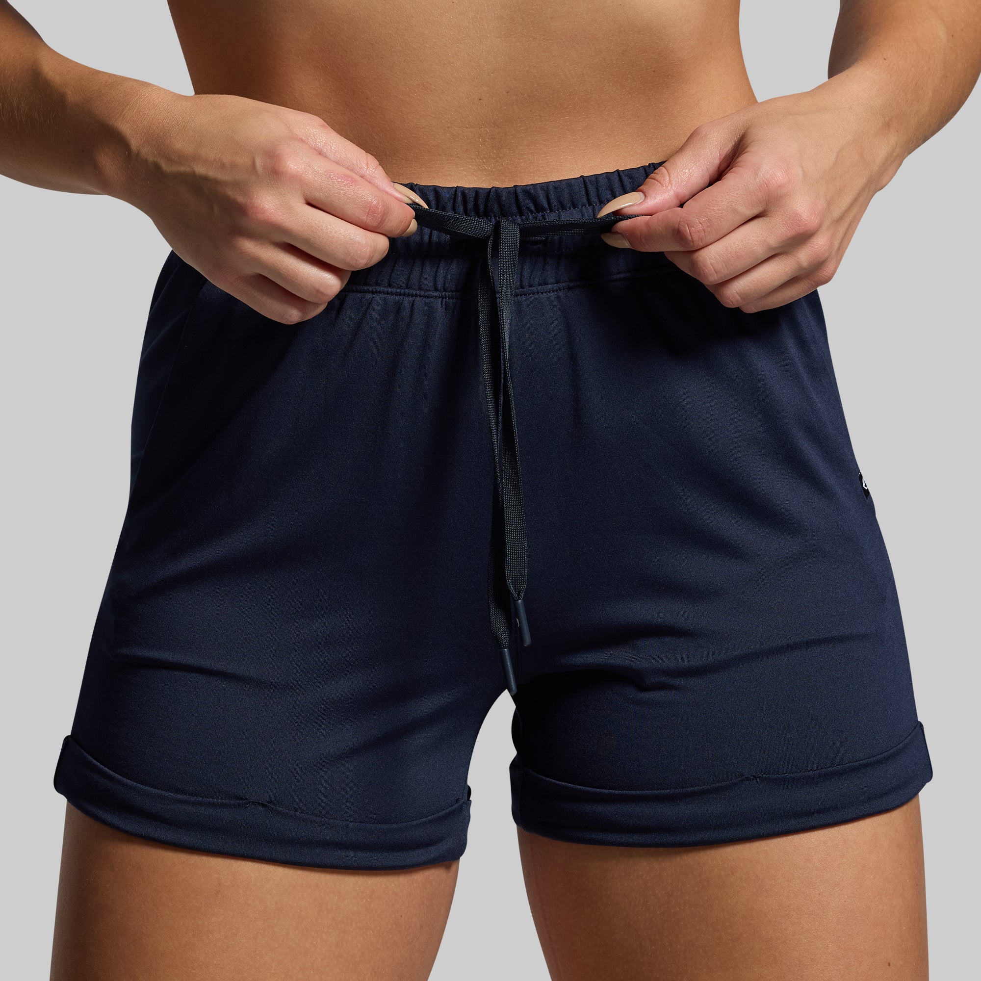 Women's Lounge Shorts 2.0 - Comfortable Stretchy Sleep & Yoga Pants (BP Navy) - Perfect for Relaxing at Home, Lounging & Light Workouts