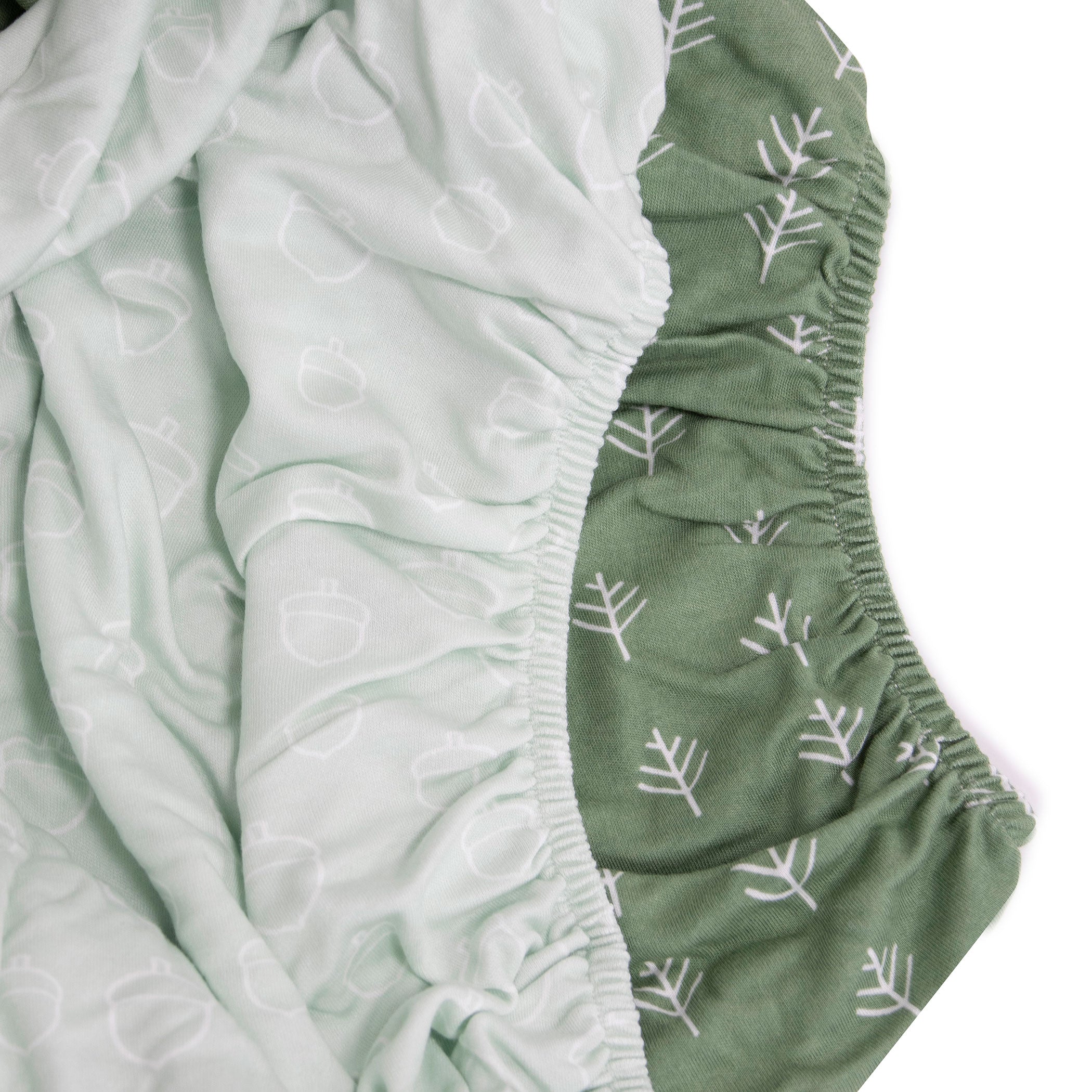 Nordic 2-Pack Jersey Cotton Fitted Sheets - Soft Breathable Crib Sheets for Baby (Avocado Green & Forest Green) - Perfect for Nursery, Daycare & Travel Cribs