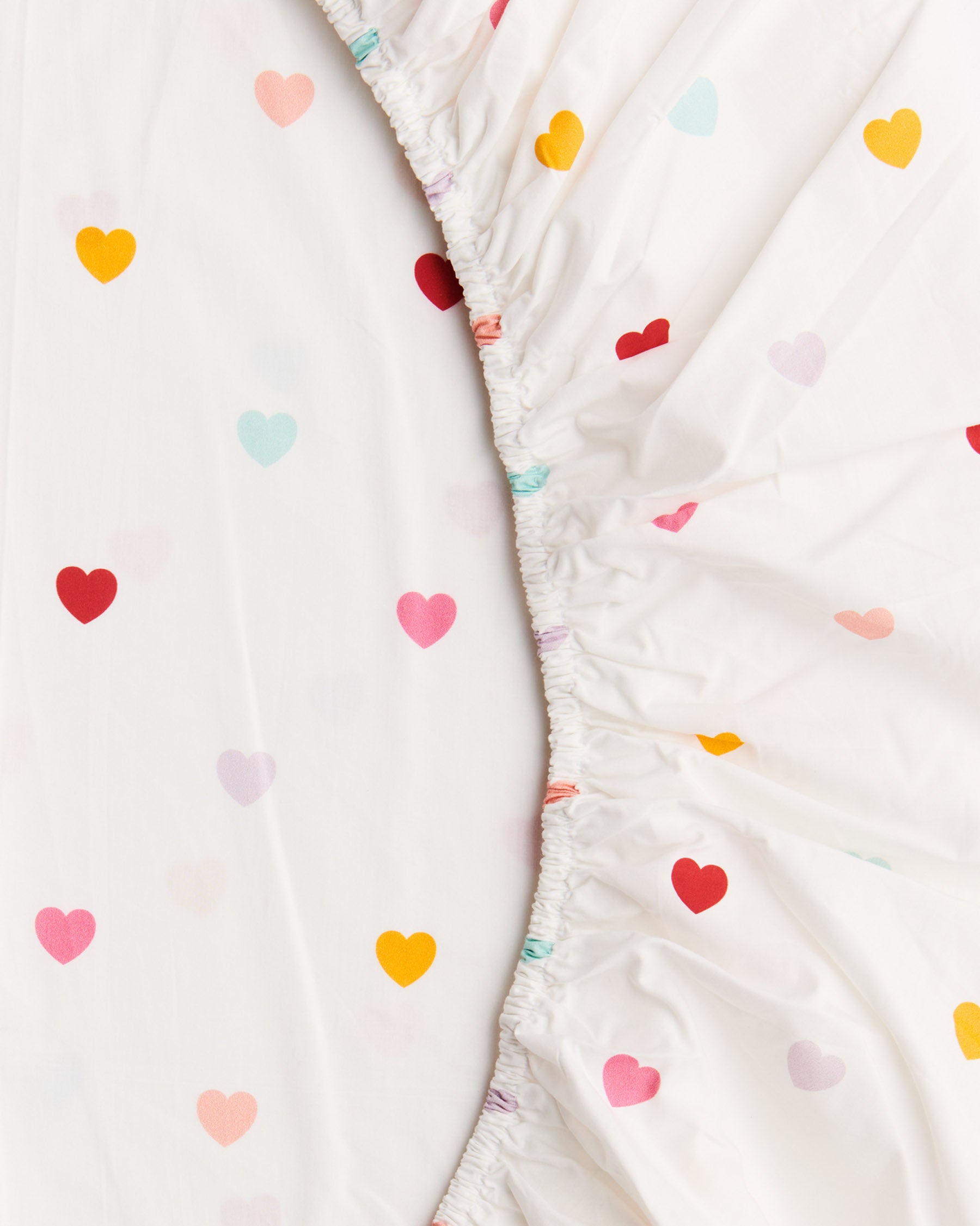 I Heart You Organic Cotton Baby Fitted Crib Sheet - Soft & Breathable for Newborn Nursery, Toddler Bed, Bassinet & Pack n Play