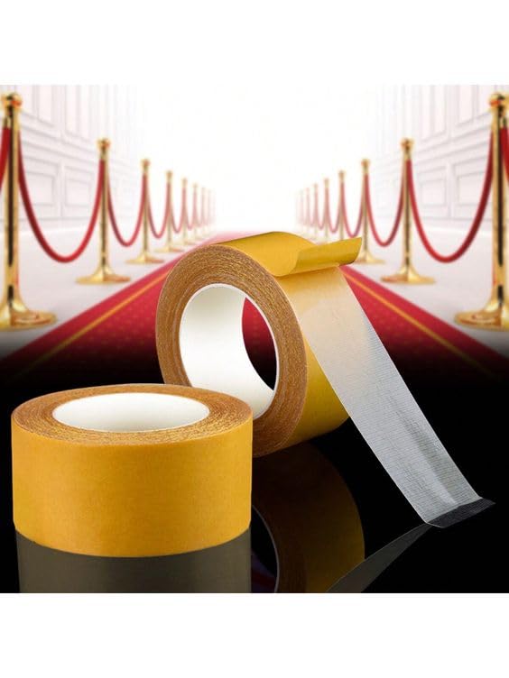 Majik Double Sided Cotton Hair Wig Tape - Strong Hold Waterproof Adhesive for Toupees, Hair Patches & Extensions (5M Yellow Roll) - Ideal for Daily Wear, Cosplay & Hair Replacement Solutions
