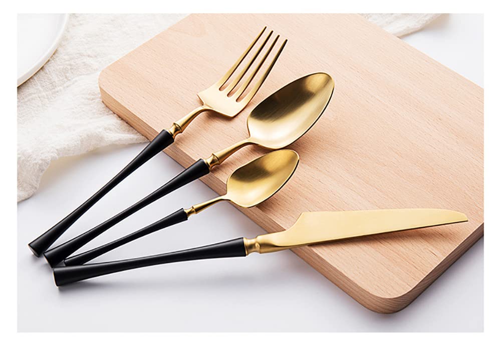 48-Piece Stainless Steel Flatware Set for 12 - Food Grade Silverware with Steak Knives, Spoons, Forks - Elegant Small Waist Handle Cutlery Set for Home, Office, Restaurant, Hotel - Perfect for Dinner Parties, Weddings, and Everyday Dining