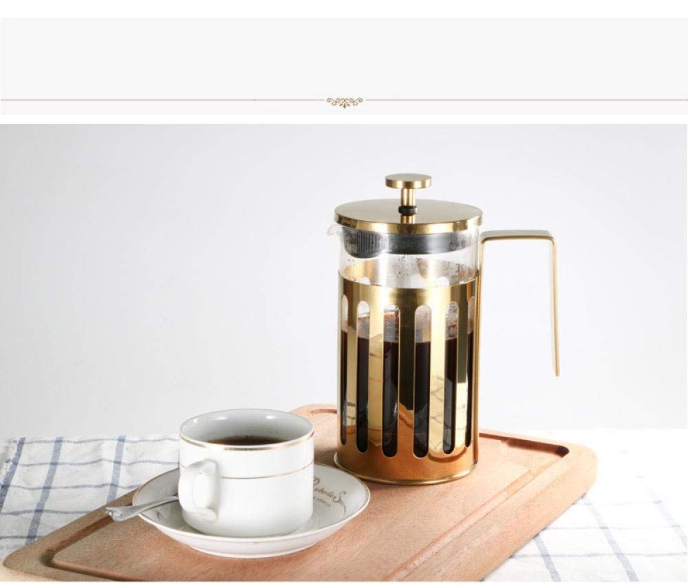 Premium French Press Coffee Maker - 1000ml High Borosilicate Glass Coffee & Tea Maker with Stainless Steel Filter (21.5x10cm) - Perfect for Home, Office & Camping Brewing