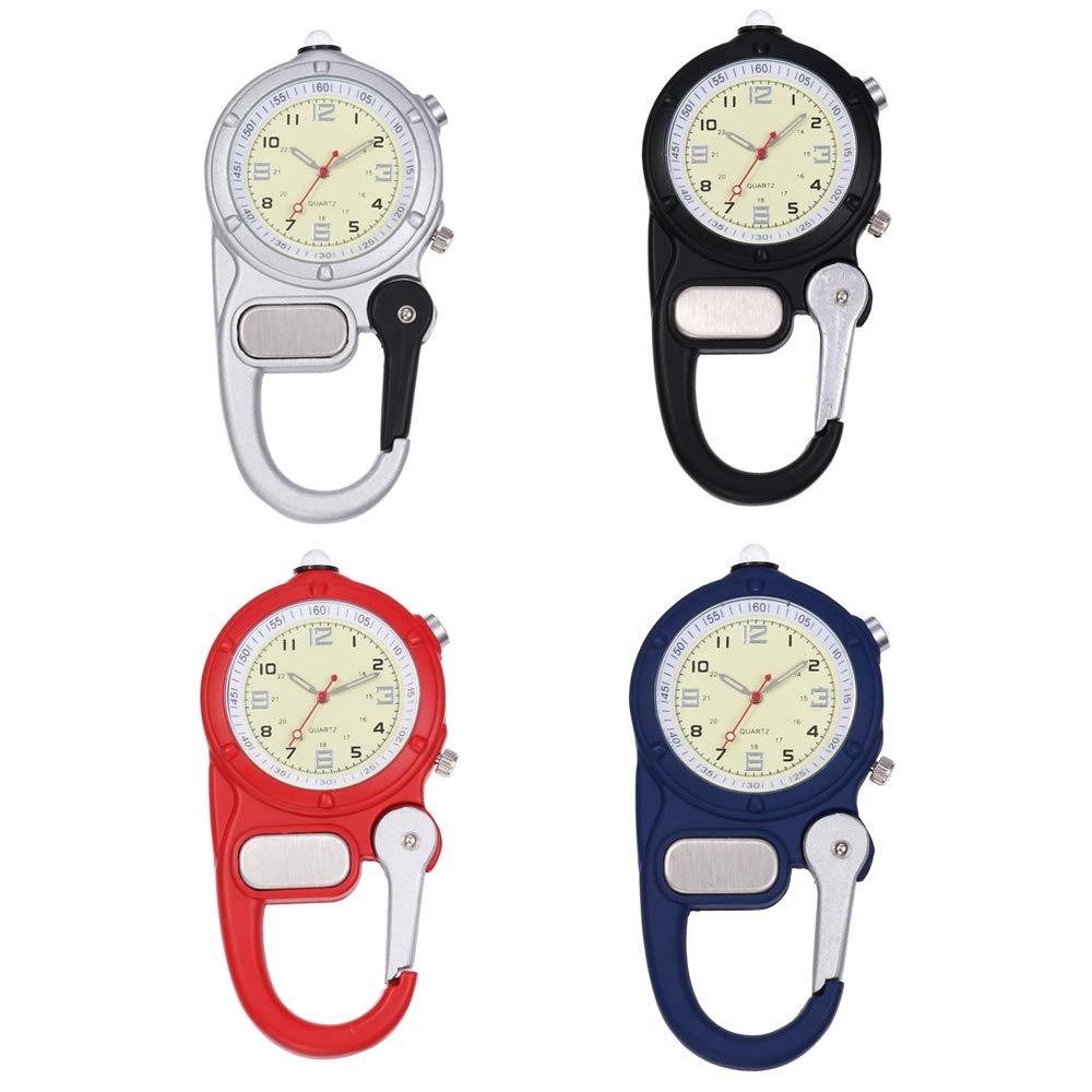 Weicam Nurse & Doctor Pocket Watch - Analog Quartz Clip-On Watch with Luminous Hands - Perfect for Medical Professionals, Outdoor Enthusiasts & Hiking Accessories