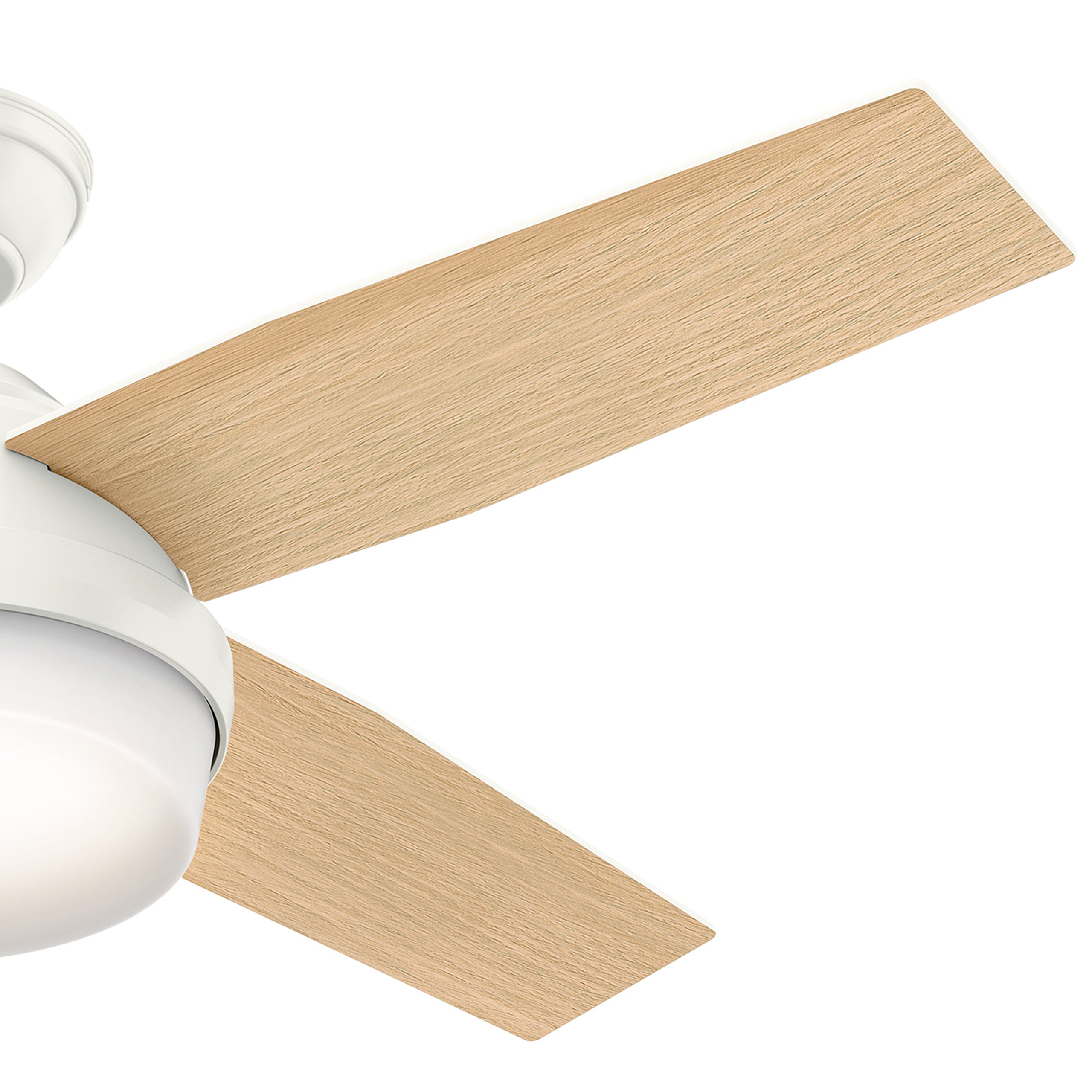 Hunter Fan 44 Inch Modern Ceiling Fan with LED Light Kit & Remote Control - Energy Efficient Indoor Cooling for Bedroom, Living Room & Office (Renewed)