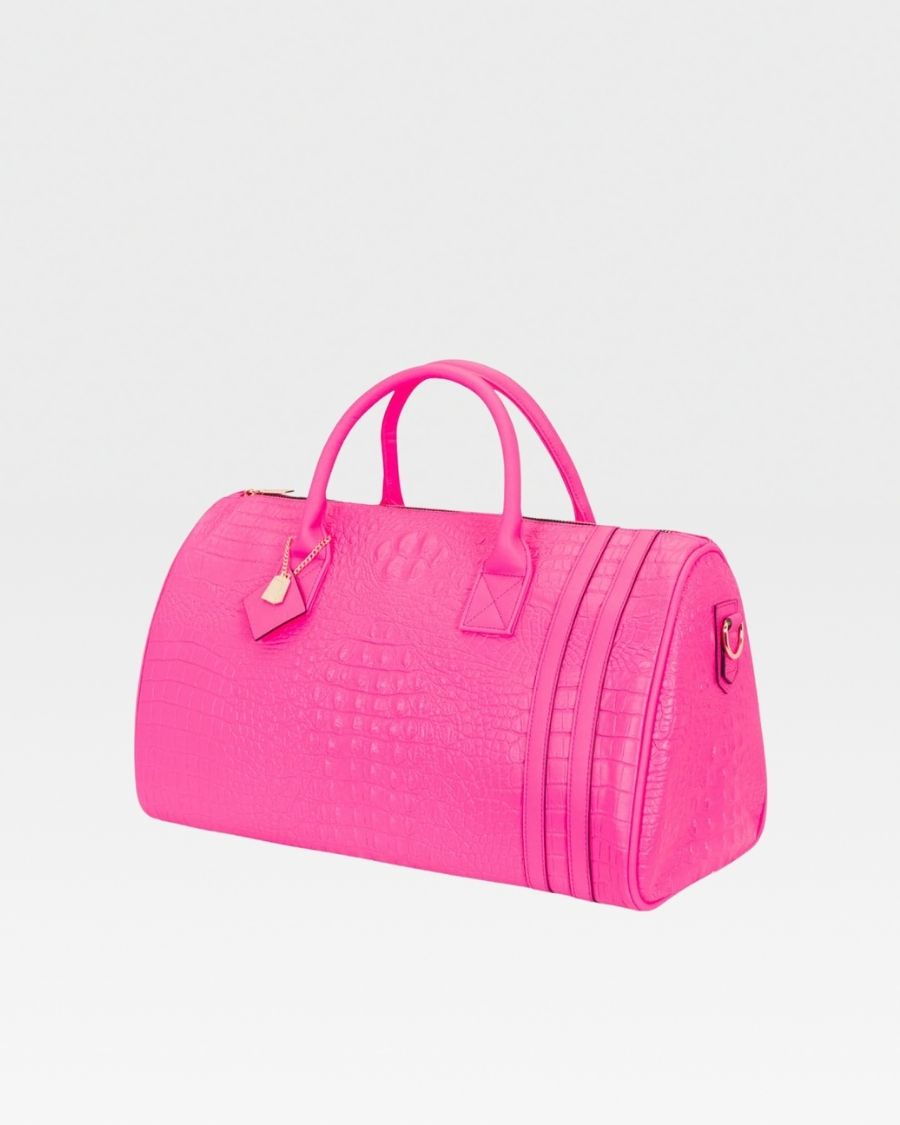Apollo 2 Travel Set in Neon Pink - Compact Toiletry Bag & Cosmetic Organizer for Women | Perfect for Vacation, Gym, Business Trips & Weekend Getaways