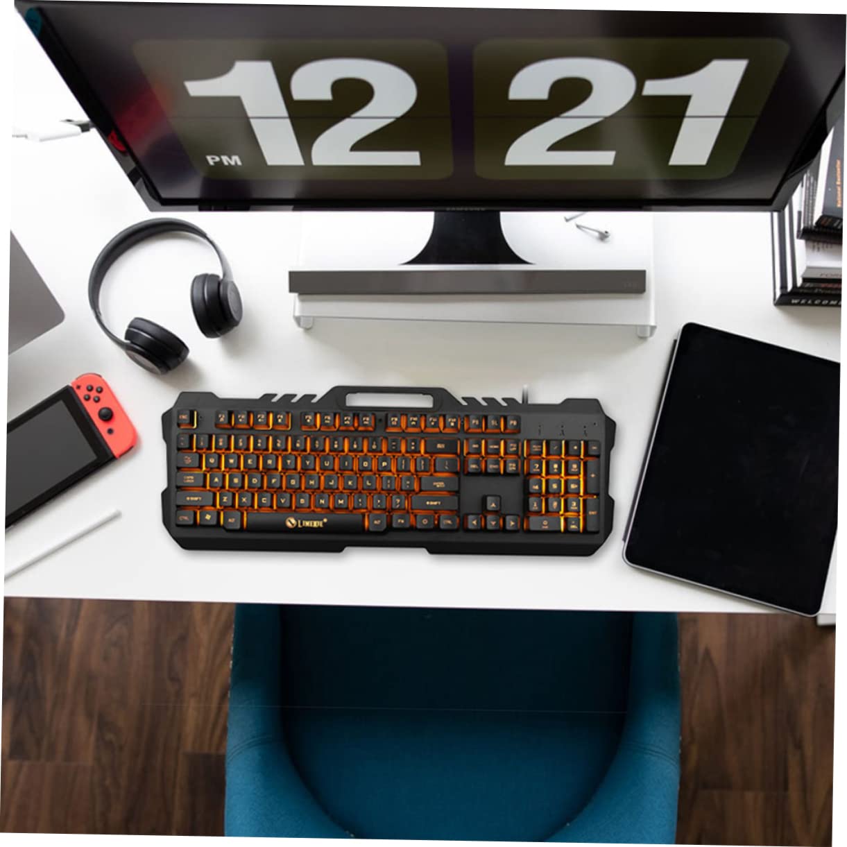 Jojofuny 2-Pack RGB Backlit Gaming Keyboard and Wired Mouse Set - USB Wired Mechanical Keyboard with Colorful Backlight, Ergonomic Gaming Mouse for PC, Laptop - Perfect for Gaming, Office Work & Home Use