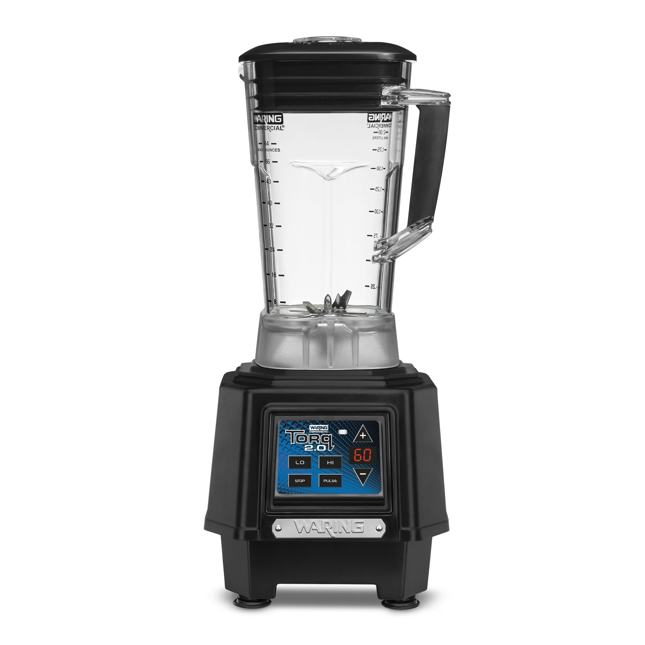 Waring Commercial TBB160P6 TORQ 2 HP Blender with Electronic Keypad - 64oz BPA-Free Copolyester Container, 60-Second Timer, 120V (5-15 Plug) - Perfect for Smoothies, Soups & Commercial Kitchen Use