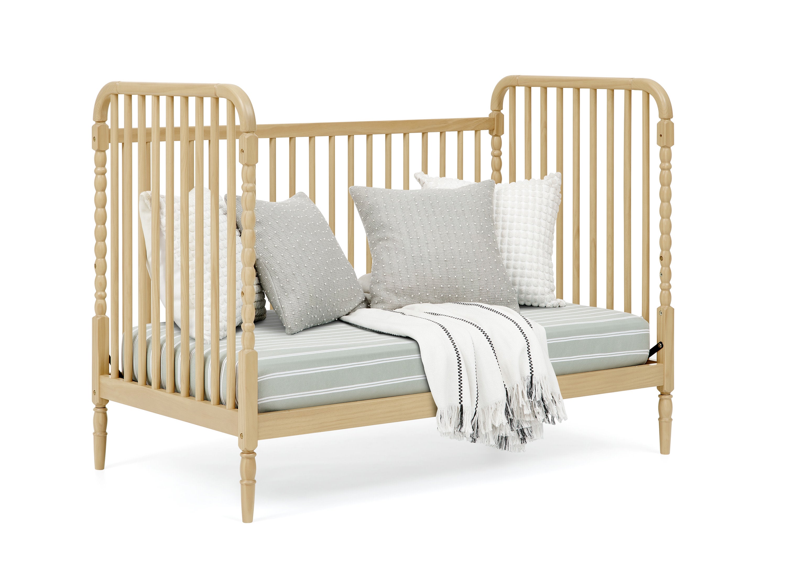 Serena 4-in-1 Convertible Baby Crib - Toddler Bed, Daybed & Full-Size Bed Frame - Nursery Furniture for Boys & Girls - Perfect for Newborns to Teens Bedroom
