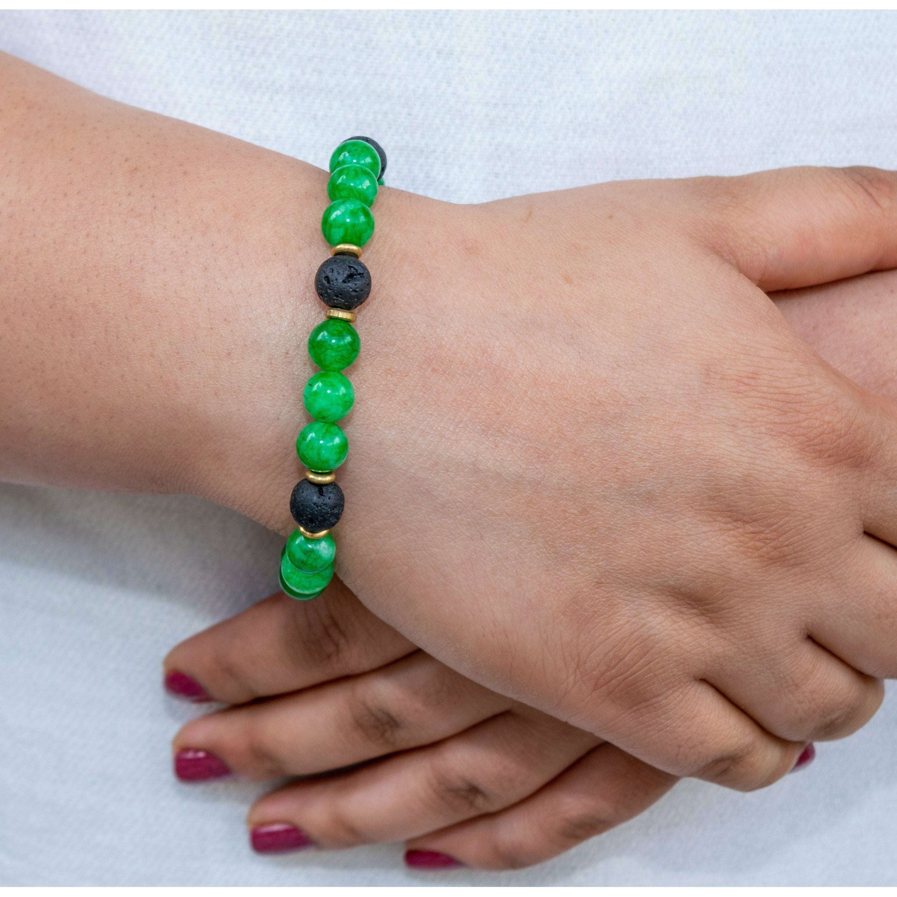Natural Jade Healing Bracelet for Women & Men - Genuine Stone Energy Balance & Stress Relief - Perfect for Meditation, Yoga & Spiritual Wellness