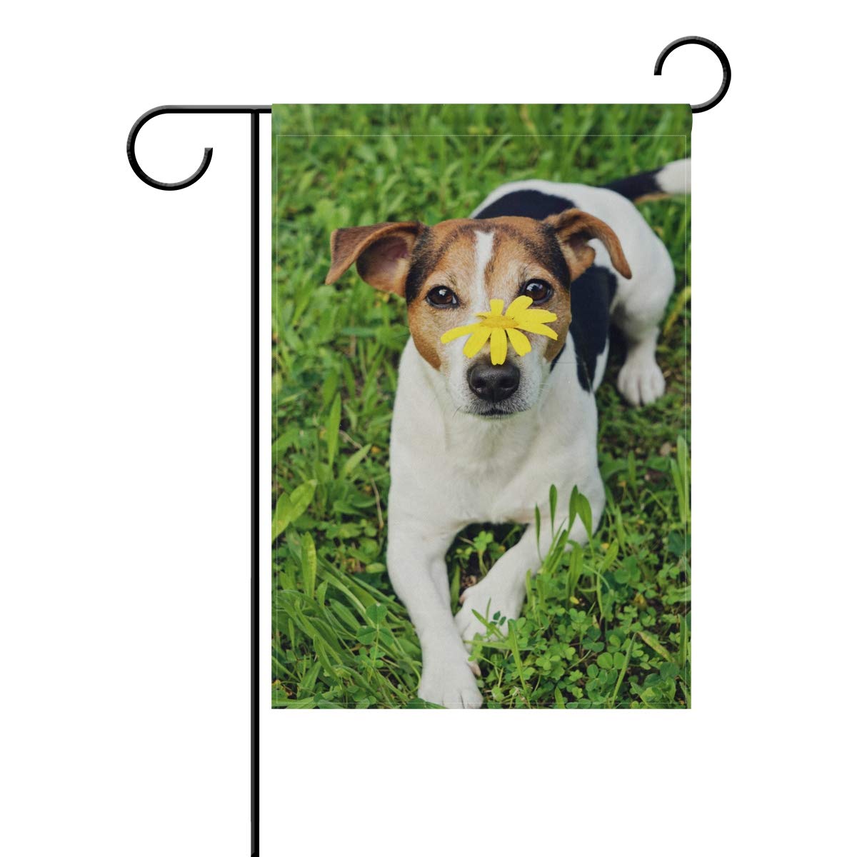 Cute Jack Russell Terrier Dog Garden Flag 28x40 Inch - Double Sided Welcome Yard Decoration for Patio, Lawn & Outdoor Home Decor | Perfect for Seasonal Displays & Pet Lovers