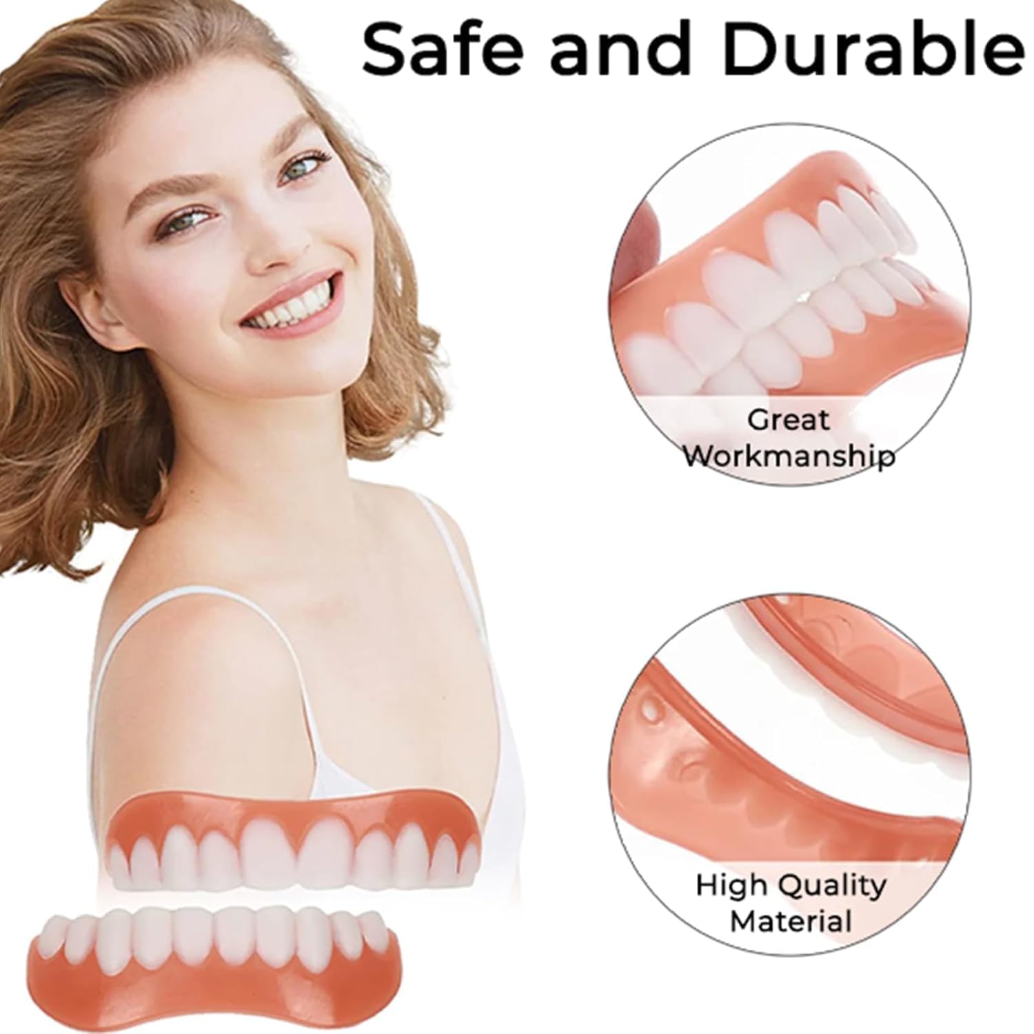 Upgrade Seagirl Denture Reline Kit - Soft DIY Denture Adhesive for Upper & Lower Veneers - Greatfit Silicone Reliner for Women & Men - Perfect for Home Use & Travel (1PCS)