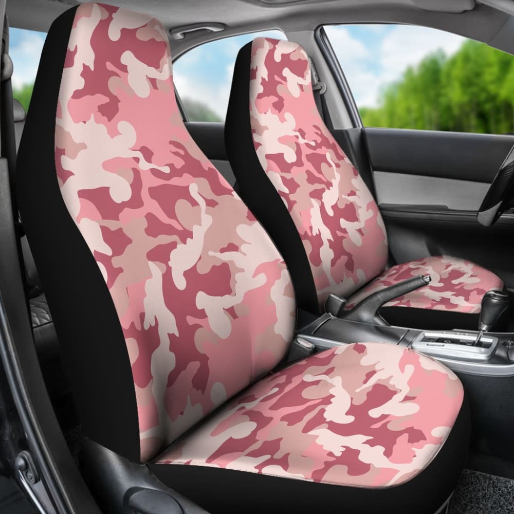 Blush Pink & Rose Camouflage Car Seat Covers Set - Universal Fit Camo Seat Protectors for Cars, Trucks & SUVs - Soft & Durable - Perfect for Daily Commute, Road Trips & Outdoor Adventures