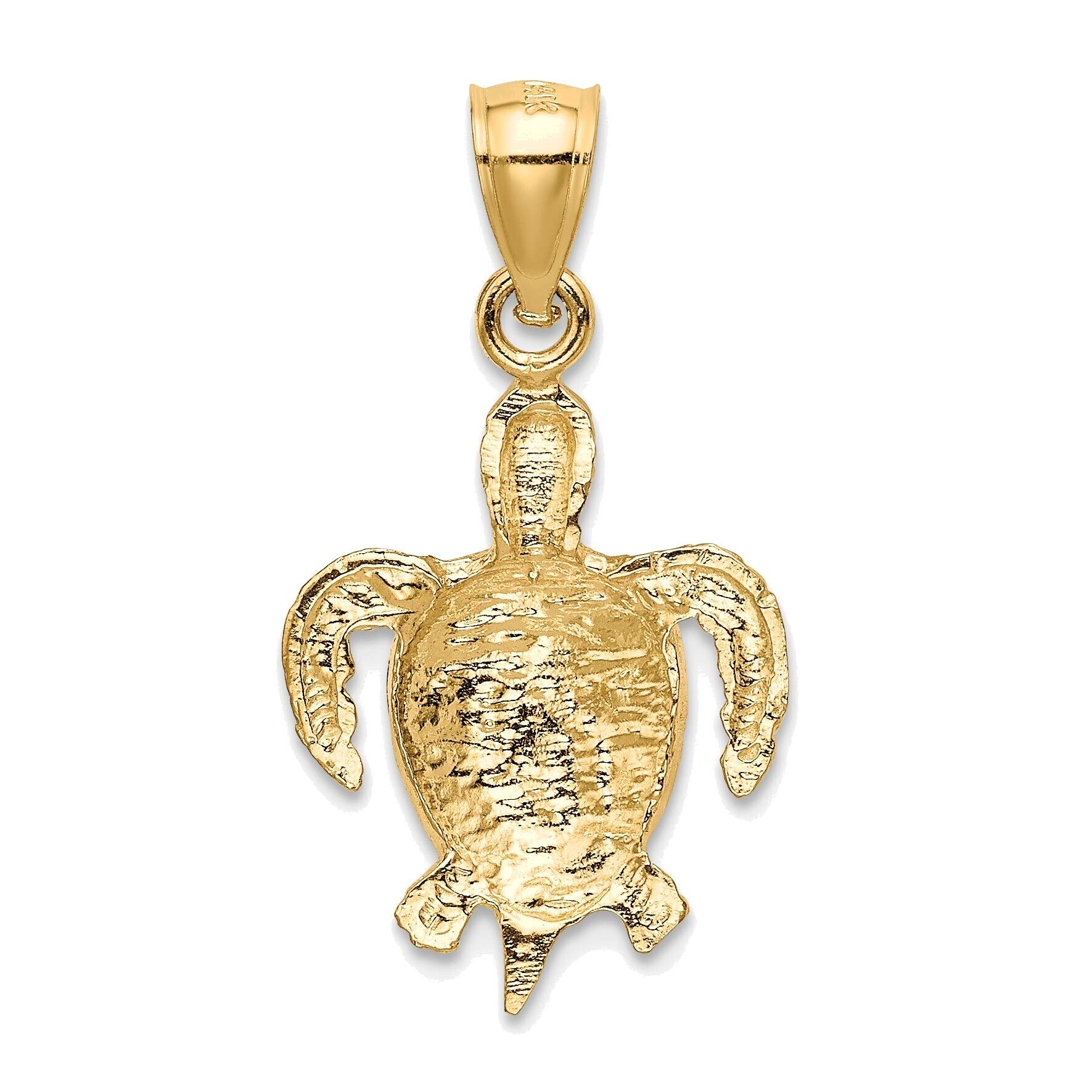 14K Yellow Gold Turtle Pendant Jewelry for Gifts & Daily Wear