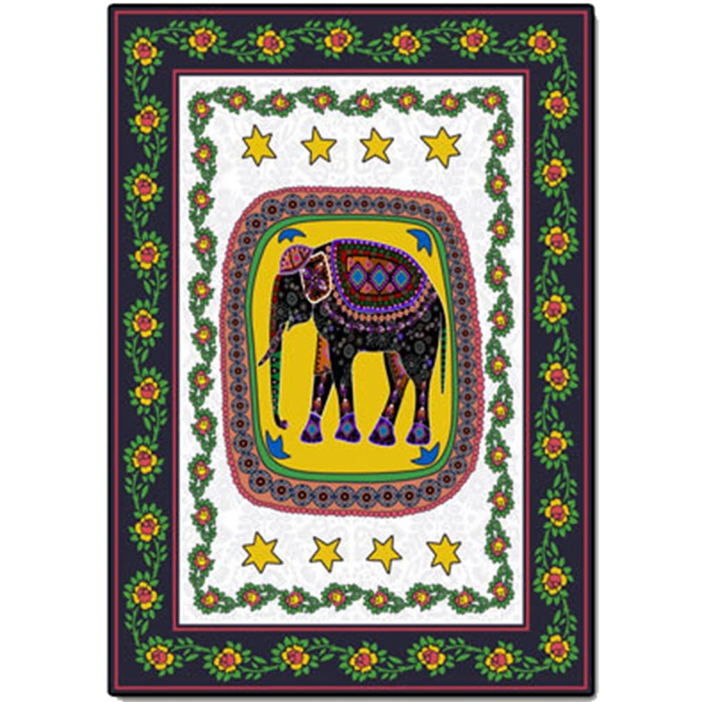 Vintage Bohemian Area Rug - Floral & Animal Print Non-Slip Carpet for Farmhouse, Bedroom, Living Room, Kitchen, Bathroom - Indoor/Outdoor Doormat Runner (4'x8', Multi-Color) | Perfect for Boho Decor, Cozy Home Accents & High-Traffic Areas