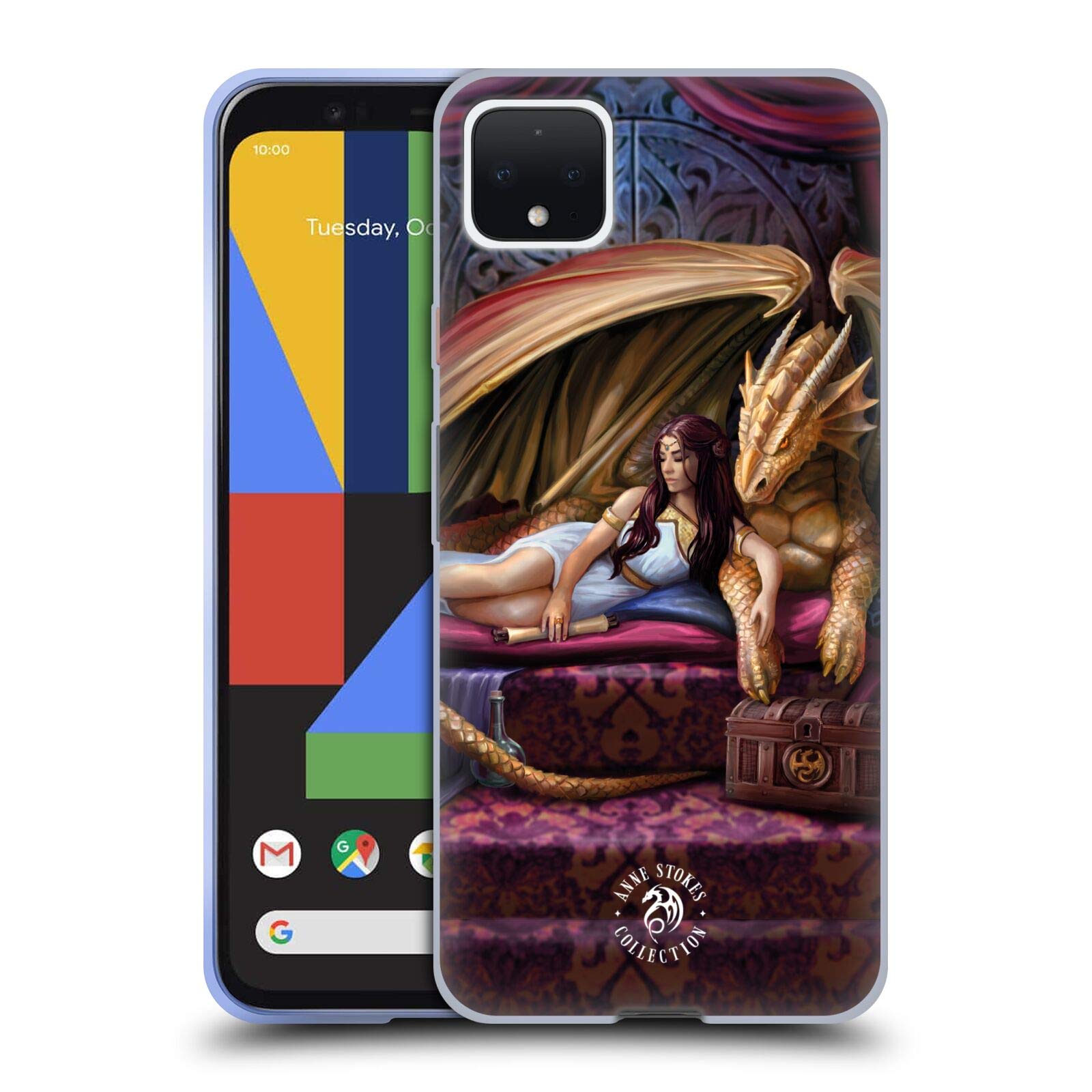 Anne Stokes Inner Sanctum Dragons Pixel 4 XL Case - Soft Gel Cover for Protection & Style