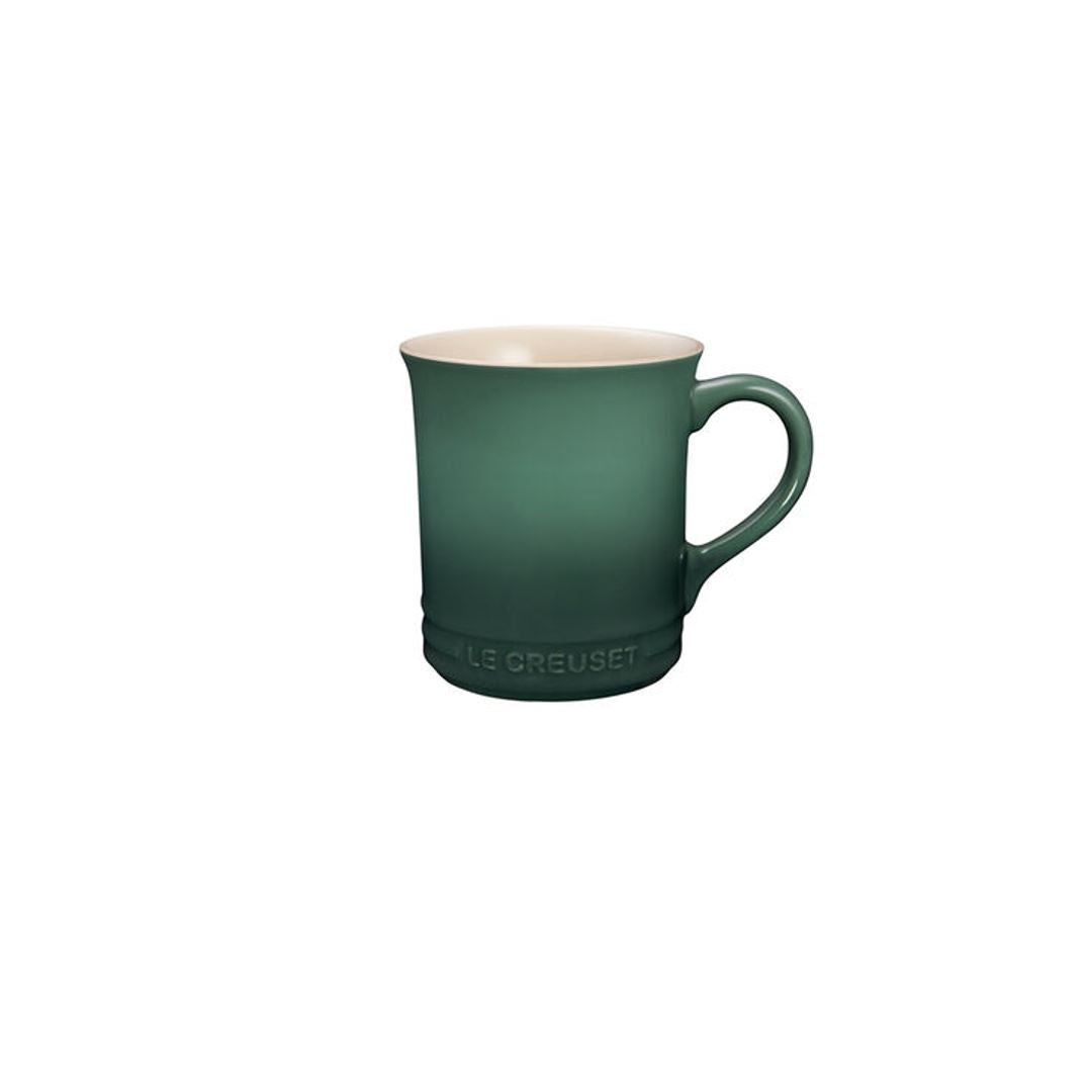 Le Creuset 0.35L Classic Ceramic Mug Set of 4 - Artichoke Green - Durable Coffee & Tea Cups for Home, Office, and Gifts