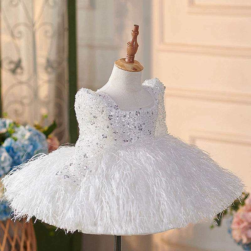 Adorable Baby Girl Christmas Dress - Toddler Pageant Gown, First Communion Dress, Princess Party Outfit for Holiday Photos & Special Occasions