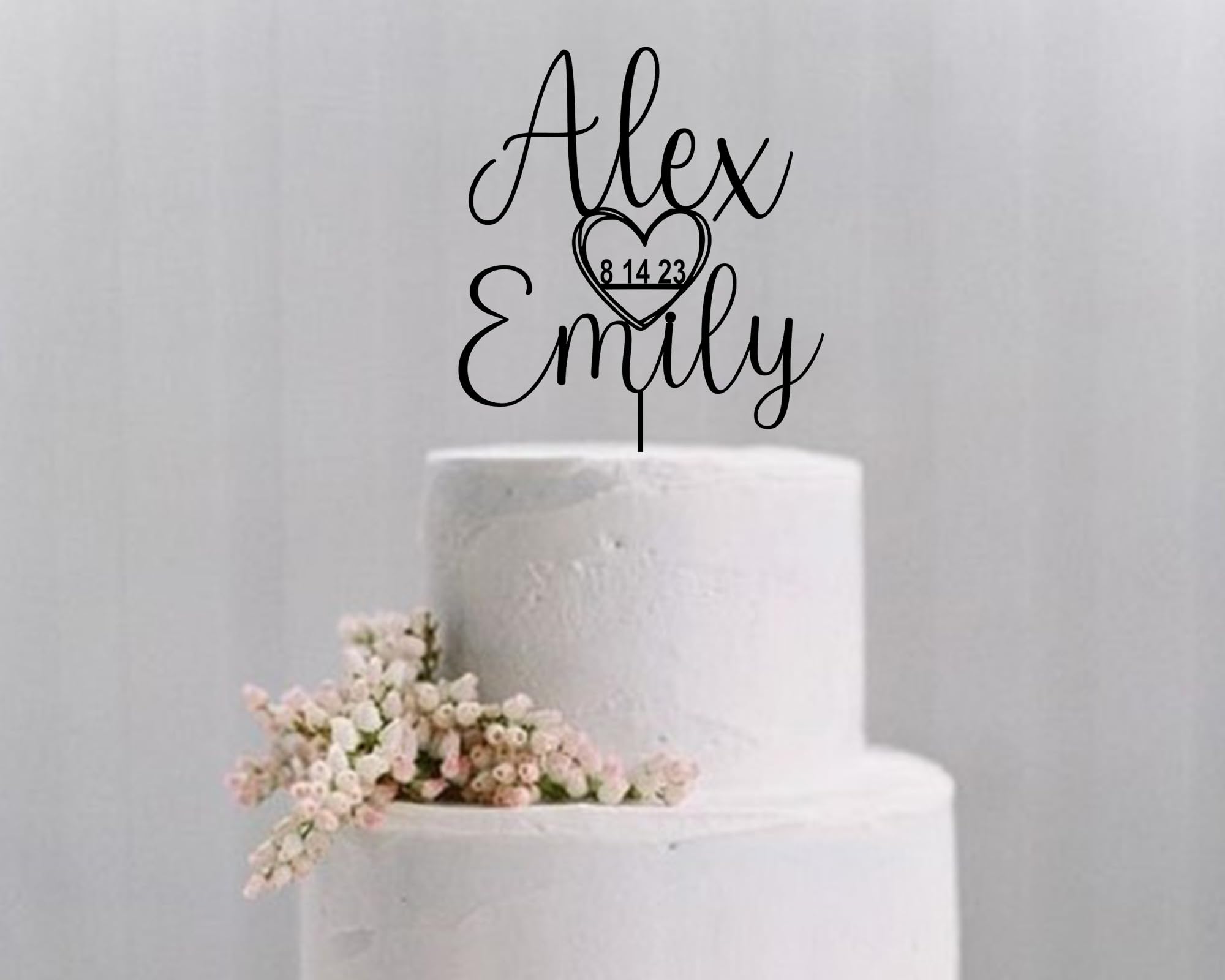 Custom Wedding Cake Toppers - Personalized Bride & Groom Cake Topper for Anniversaries | Elegant Mr & Mrs Cake Decorations for Wedding, Engagement & Anniversary Celebrations