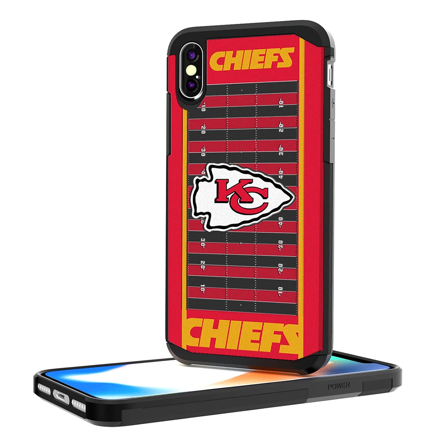 Kansas City Chiefs iPhone Case - Rugged Field Design with Shockproof Protection | Perfect for Football Fans & Game Day Enthusiasts