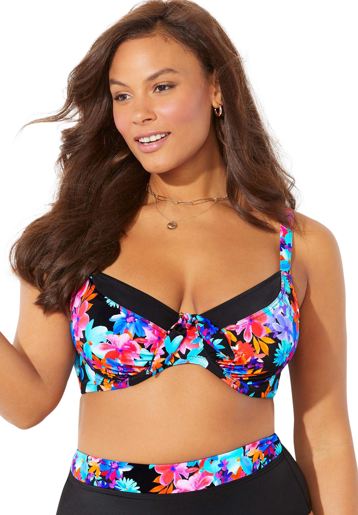 Plus Size Women's Captain Underwire Bikini Top - Swimsuits for All Body Types | Beach & Pool Swimwear for Curvy Women