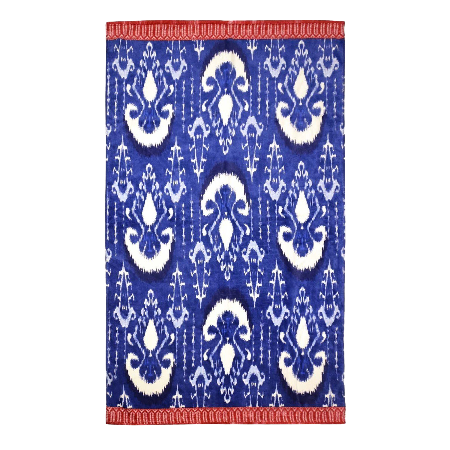 Premium Indigo Beach Towel - Soft, Quick-Dry & Oversized for Pool, Beach & Travel - 100% Cotton, Ultra Absorbent & Sand-Resistant