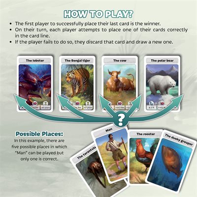 Cardline Animals - Educational Card Game for Kids & Families | Fun Learning About Wildlife & Nature | Perfect for Classroom, Travel & Game Nights