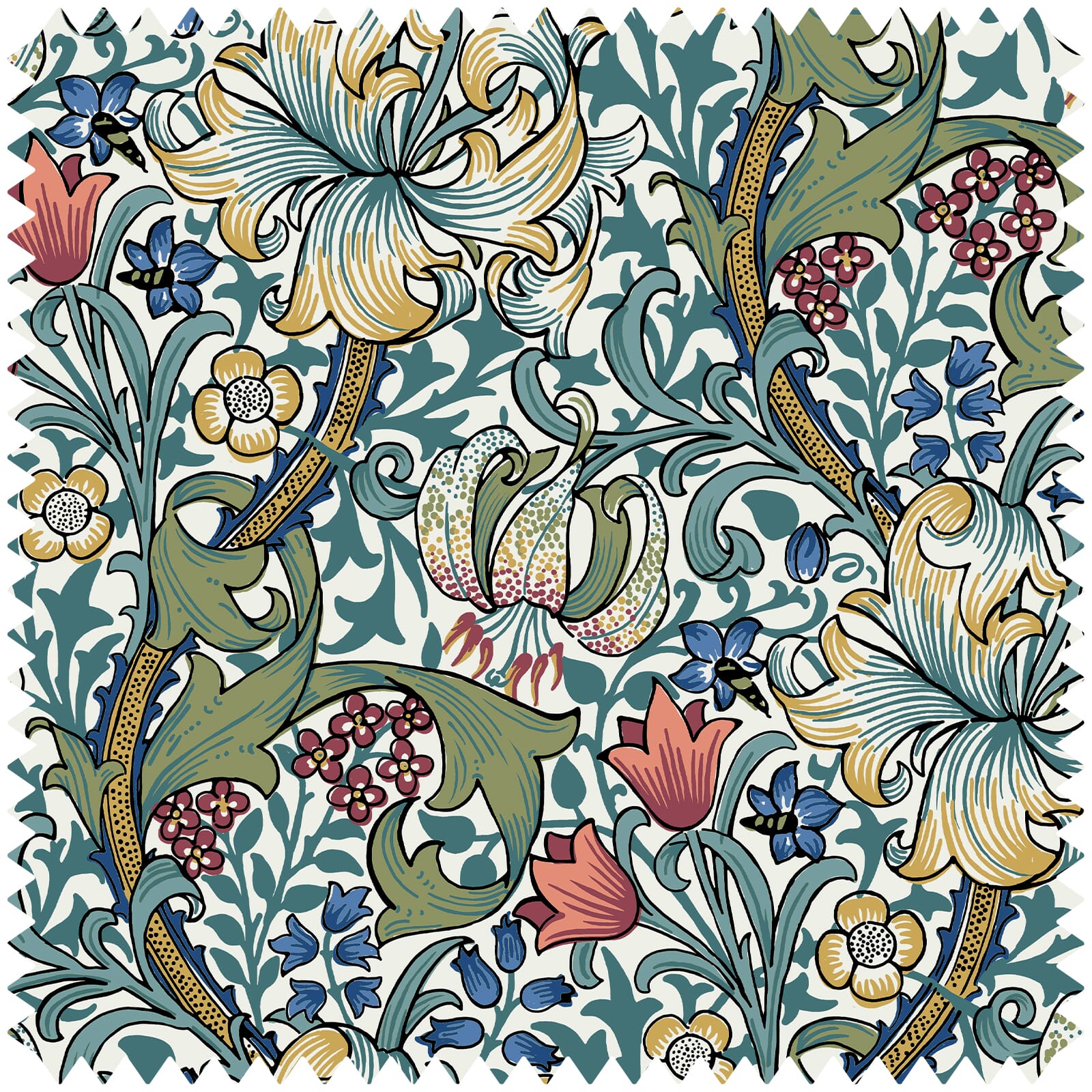 GOLDEN LILY Jacquard Parchment Sample - Elegant Home Decor Fabric for Curtains, Upholstery & DIY Crafts