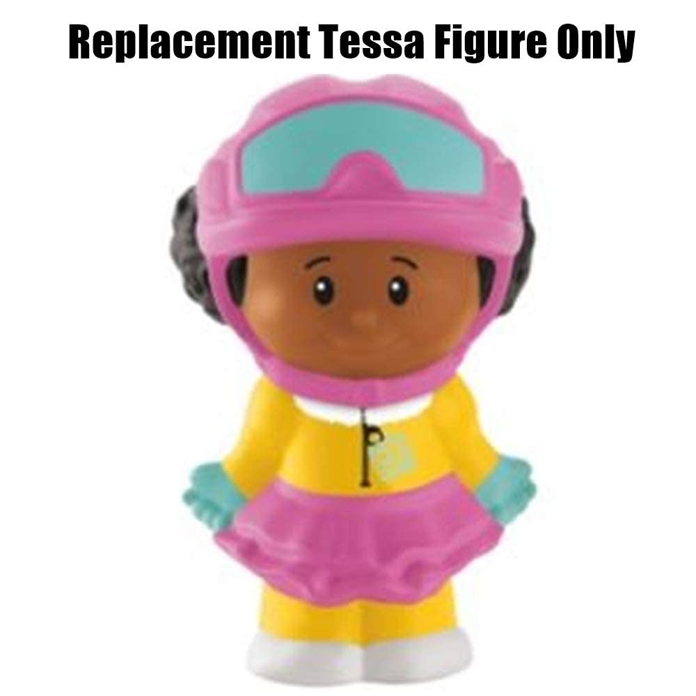 Fisher-Price Little People Advent Calendar Replacement Figure - Tessa in Pink & Yellow Snowboard Outfit (DGF96) | Perfect for Holiday Play, Christmas Decorations & Collectible Displays