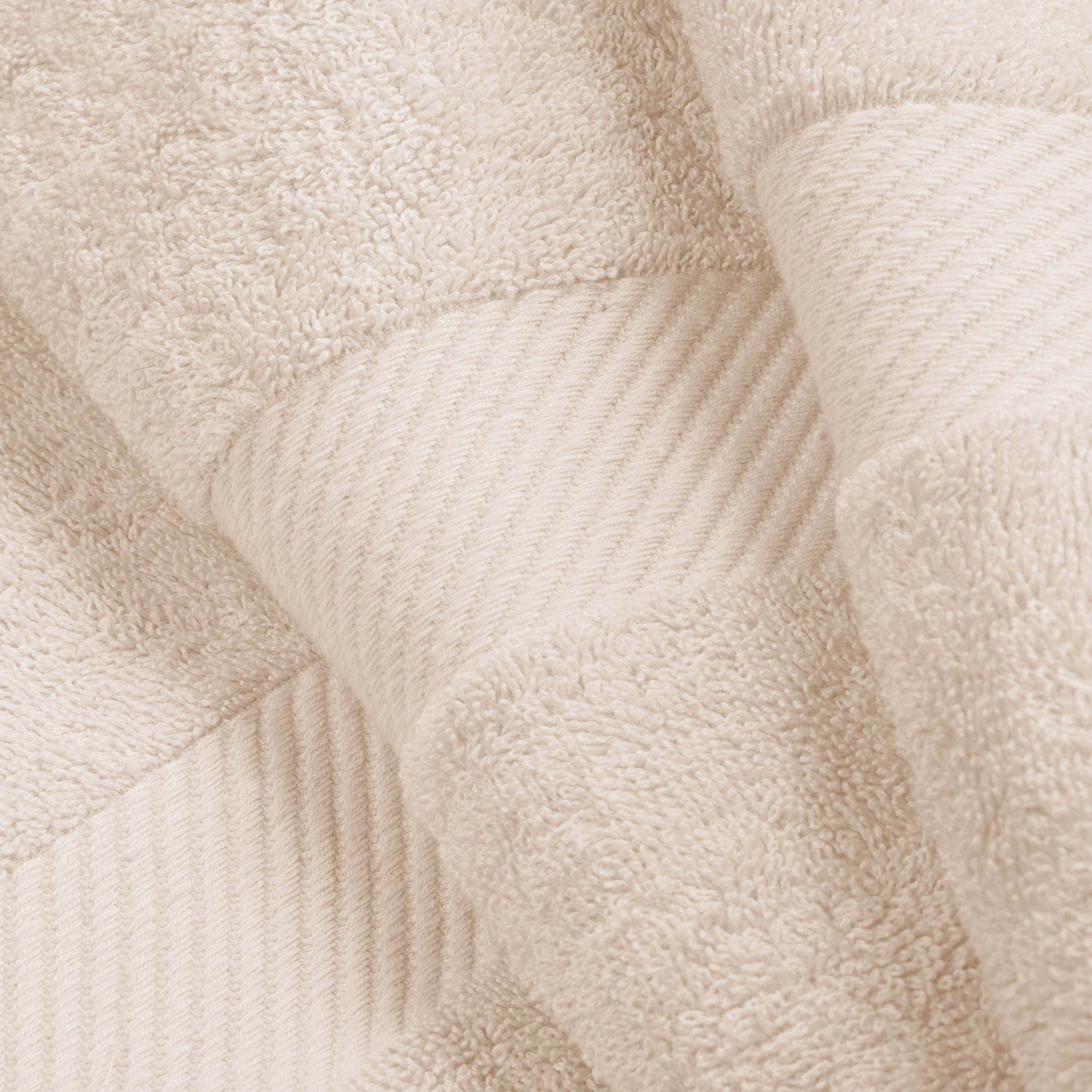 Premium 6-Piece Egyptian Cotton Towel Set with Elegant Dobby Border - Ultra Soft & Absorbent Bath Towels for Spa, Hotel, or Luxury Home Use