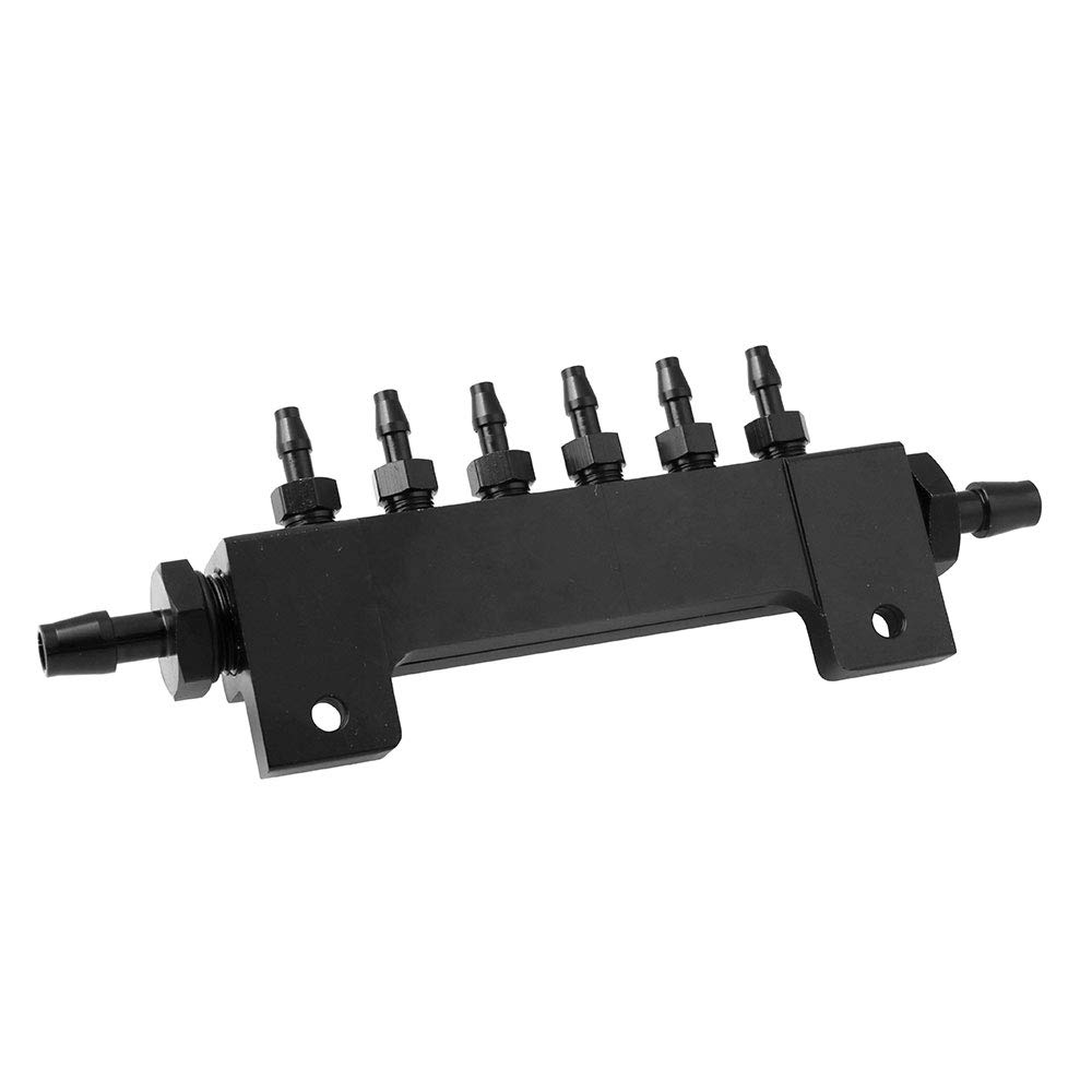 Aluminum 6 Port Vacuum Intake Manifold Kit for Car Performance