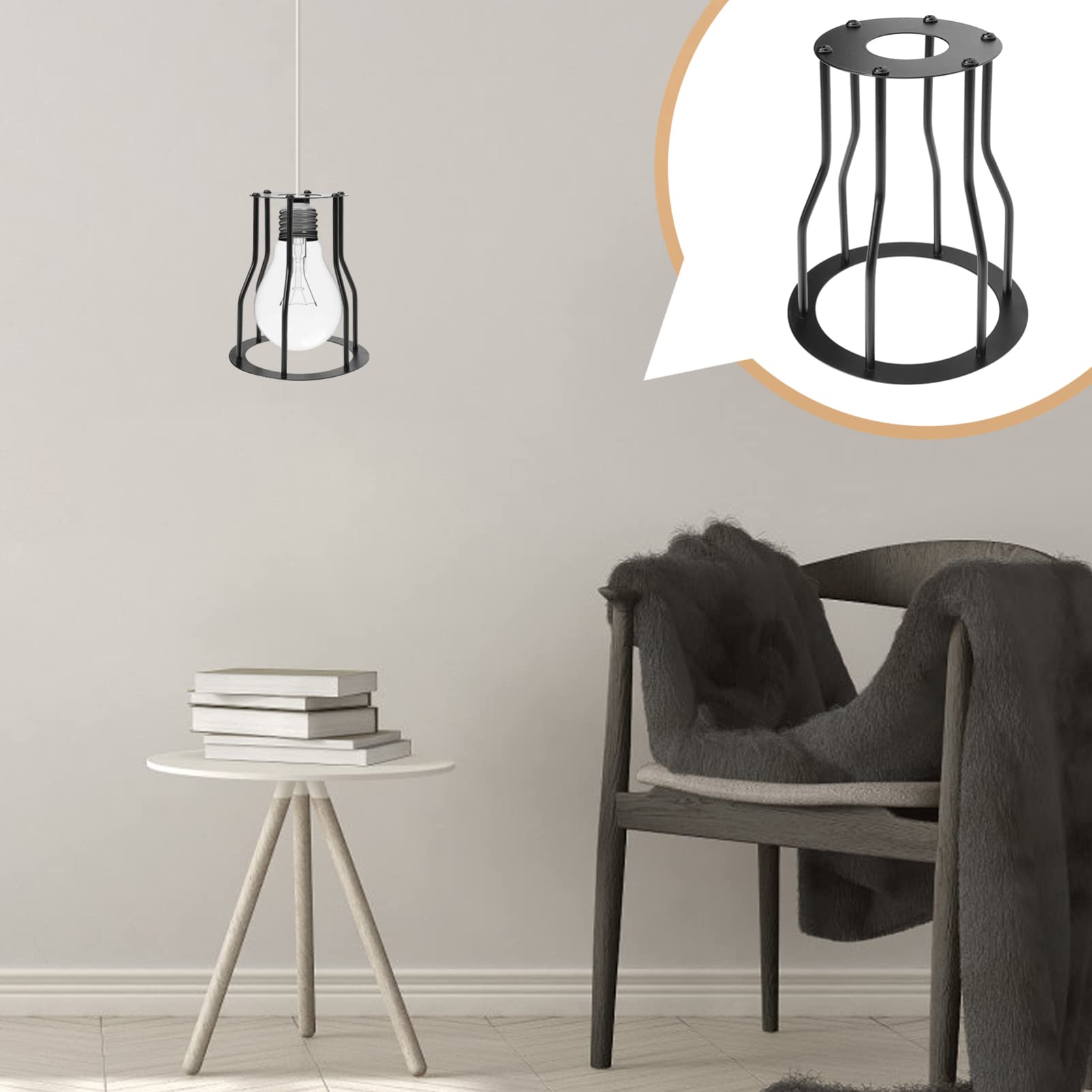 Balacoo Iron Lampshade - Chic Lighting Accessory for Pendant Lights | Durable Metal Lamp Shade Protector | Perfect for Living Room, Bedroom & Dining Room Decor