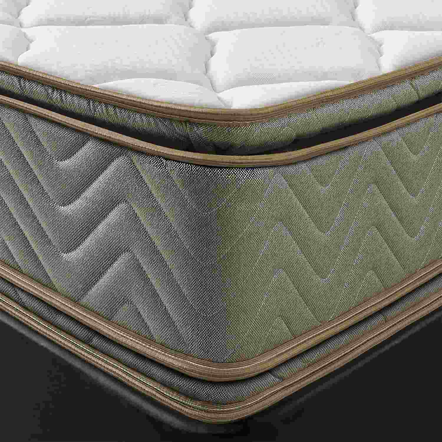 Galaxy Beige & Silver Semi-Double Bed Frame and Mattress Combo Set (120cm) with Pillow & Protector - Perfect for Small Bedrooms, Guest Rooms & Apartments