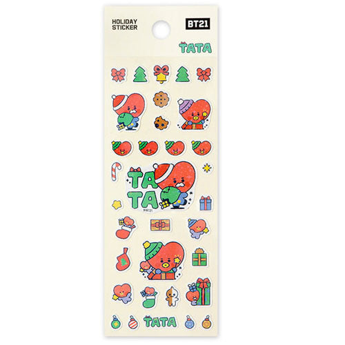 BT21 Holiday Stickers - Cute K-Pop Character Decals for Laptops, Phones, and Journals (Perfect for Christmas Gifts & DIY Crafts)