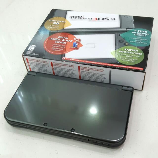Nintendo New 3DS XL Black Handheld Gaming Console - Portable Game System for Kids & Adults, Play Anytime Anywhere | Home, Travel & Commute Entertainment