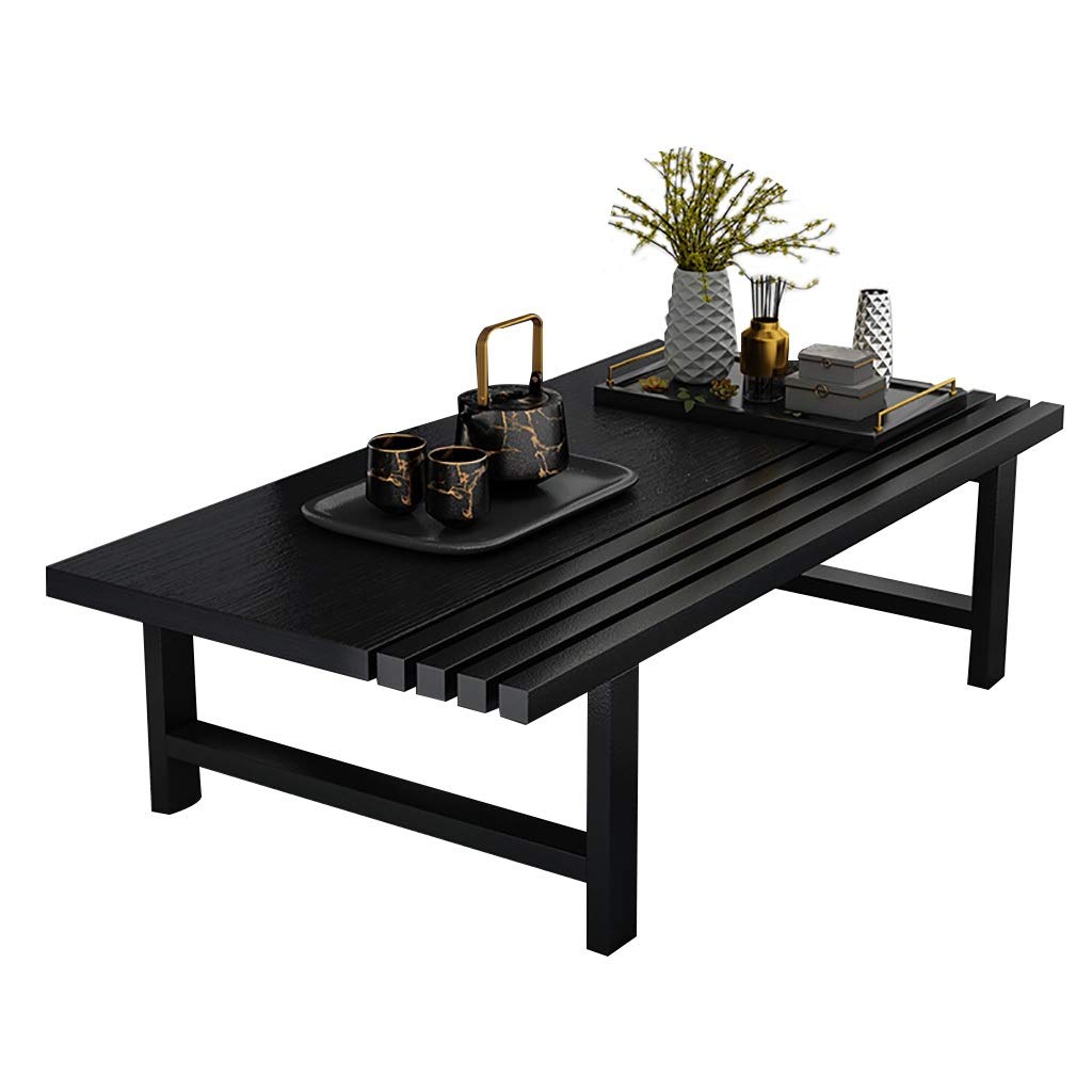 Japanese-Style ZWJLIZI Coffee Table - 70x40x25cm Low Sitting Table with E1 Eco-Friendly MDF Top & Sturdy Carbon Steel Frame (Color A) - Perfect for Living Rooms, Tea Ceremonies, and Zen Home Decor