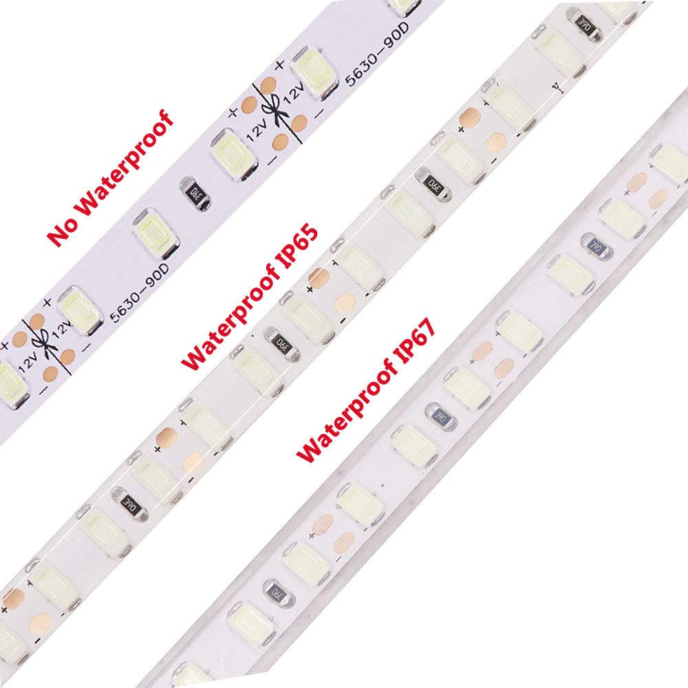 XUNATA 16.4FT LED Strip Lights Daylight White 6000K, 12V Non-Waterproof Flexible Light Strips with 600 SMD 5630 LEDs - 2X Brighter Than 5050 LED Tape - Perfect for Home Kitchen, Bedroom, and Office Lighting