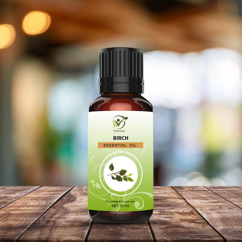 Pure Natural Undiluted Birch Essential Oil 15ml - Therapeutic Grade for Aromatherapy, Hair & Skin Care | Perfect for Massage, Diffusers & DIY Beauty Products