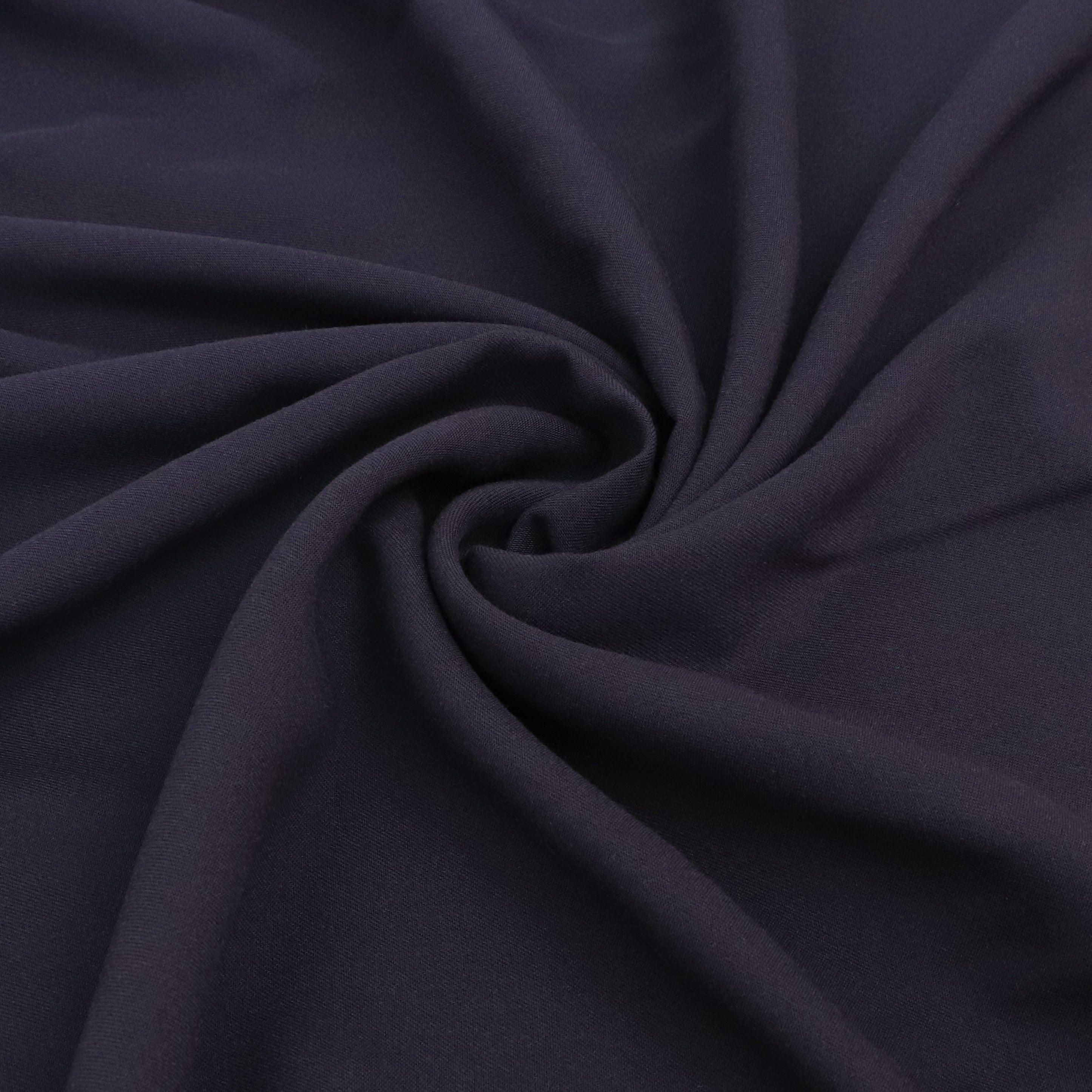Premium Navy Blue Viscose Twill Fabric - Soft, Durable & Breathable Material for Dresses, Skirts & DIY Sewing Projects