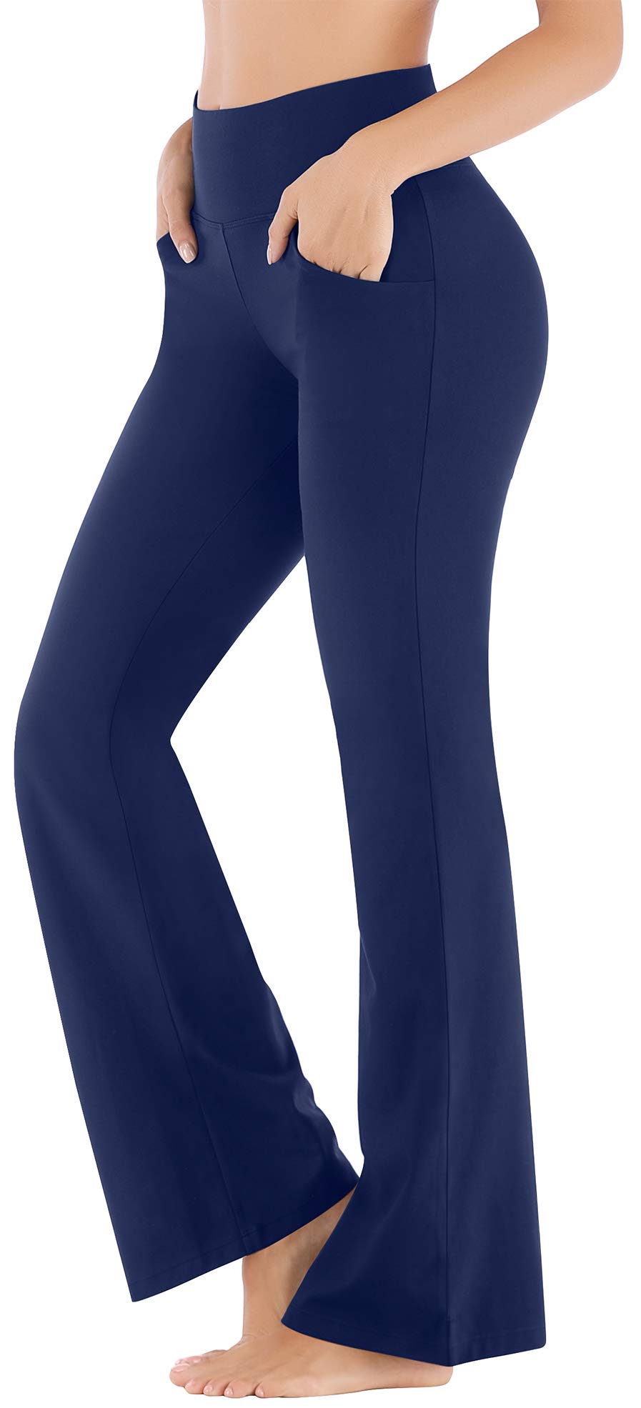 Ewedoos Women's High Waisted Bootcut Yoga Pants with Pockets - Stretchy Wide Leg Workout Pants for Yoga, Running & Lounge Wear