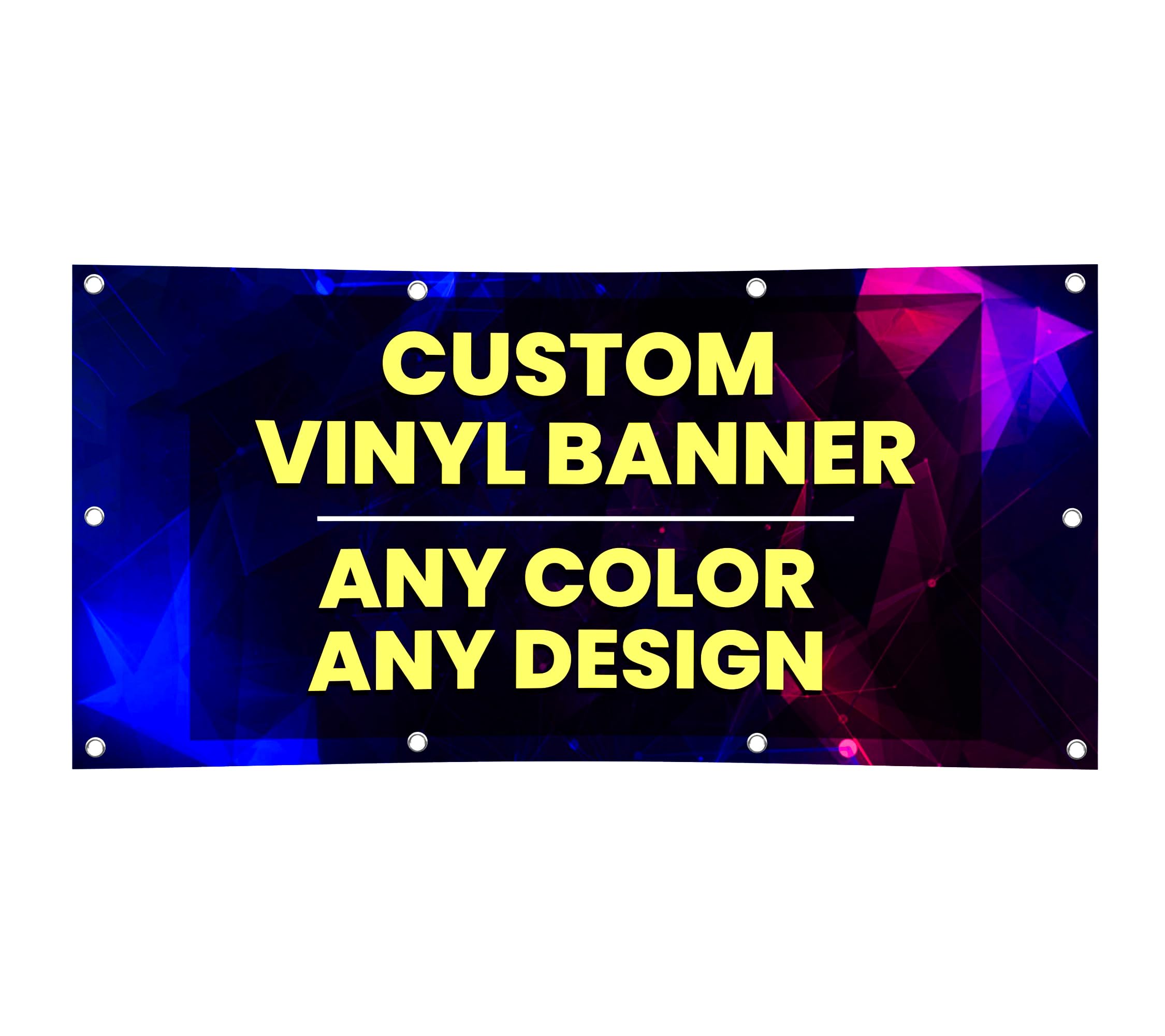 Custom Vinyl Banner Printing - Personalized Indoor/Outdoor Large 10'x10' Party Decoration for Business Events, Birthdays & Celebrations | Durable Weatherproof Signage for Storefronts, Trade Shows & Backyard Parties