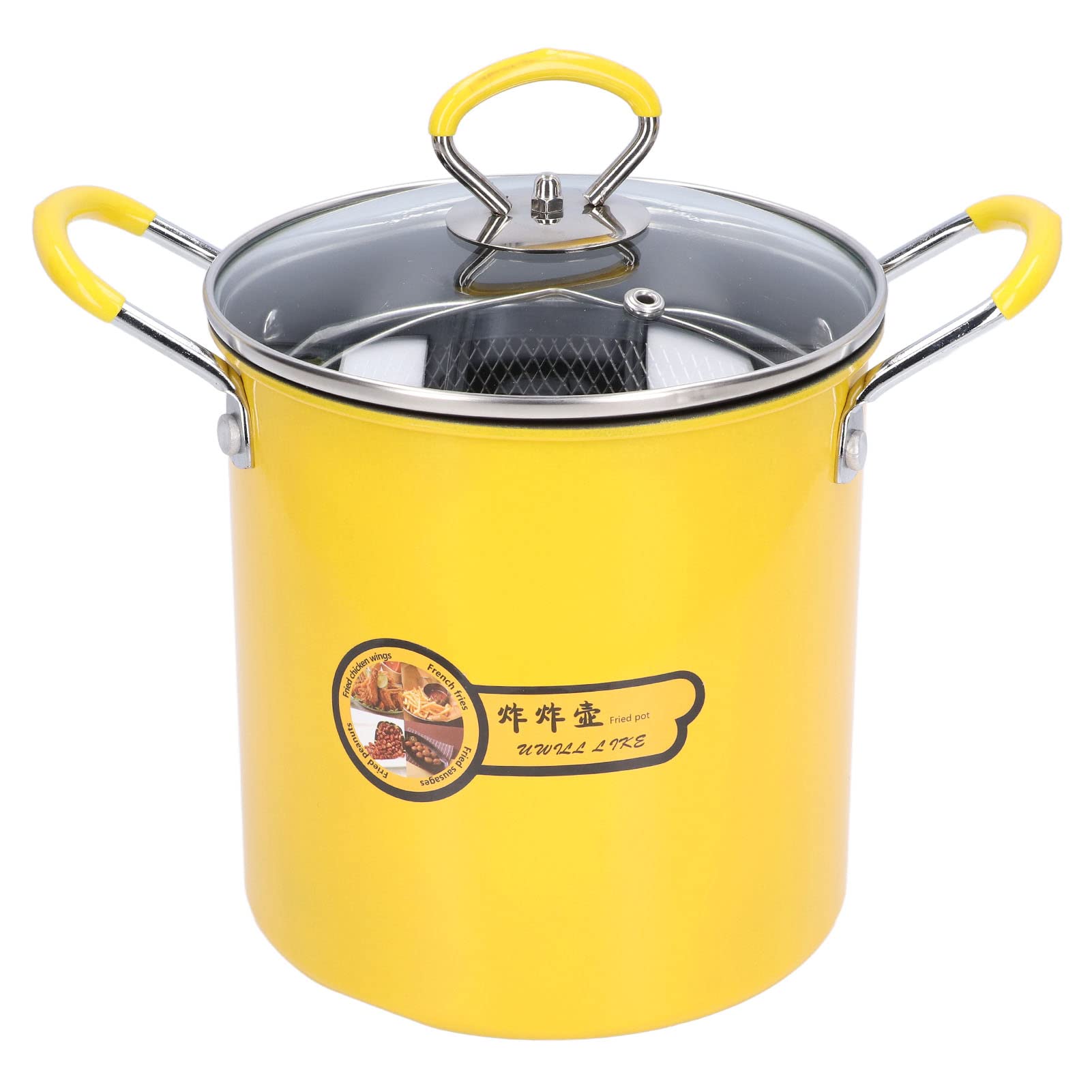 3L Stainless Steel Deep Fryer Pot with Oil Filter Rack & Lid - Japanese Style Mini Fryer for Home Kitchen - Perfect for Tempura, Chicken Wings & Donuts