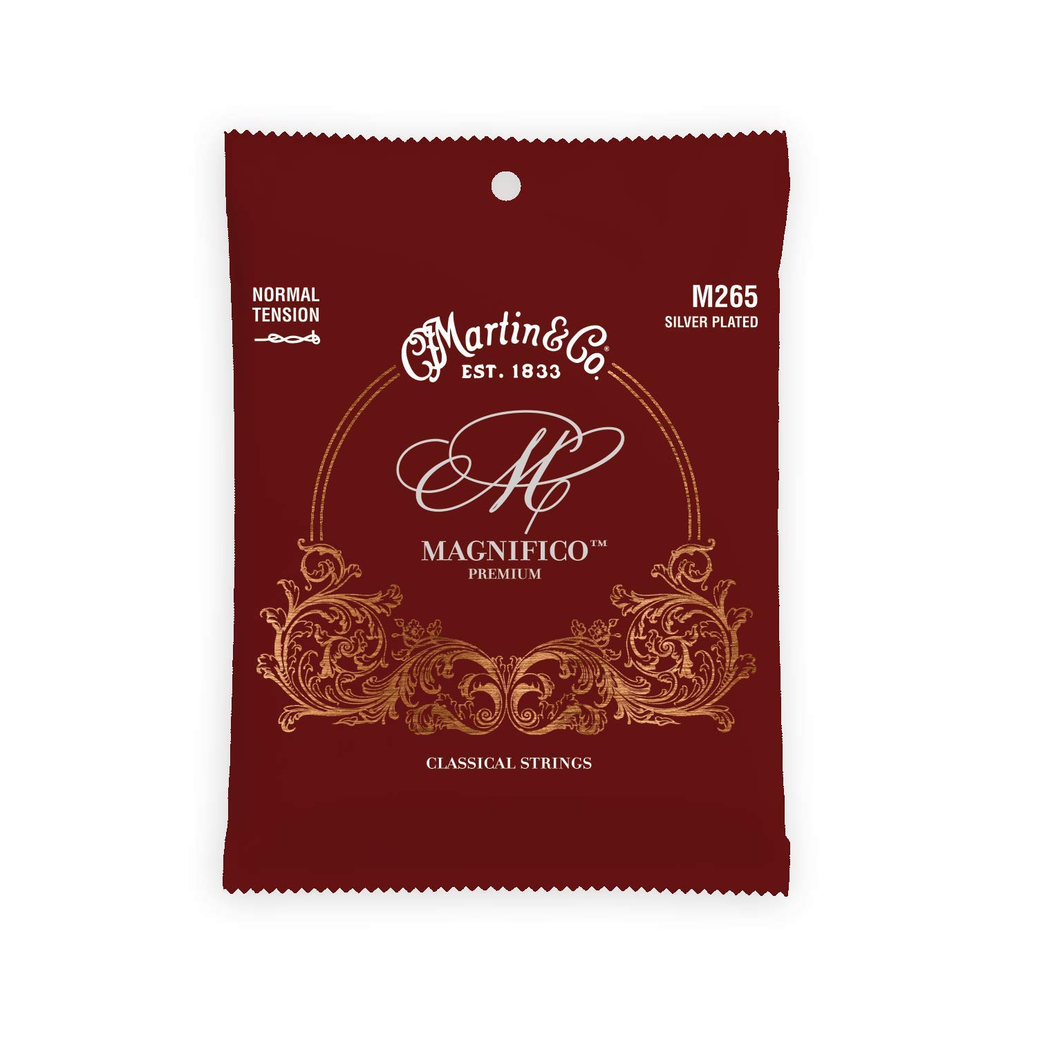 Premium Martin Magnifico Classical Guitar Strings - Silver Plated Normal Tension (M265) for Classical & Flamenco Music - Perfect for Performances, Practice & Recording Sessions