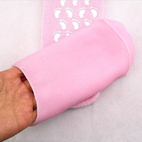 Ad Fresh Moisturizing Gel Spa Socks for Cracked Heels & Dry Skin Repair - Hydrating Treatment for Soft Feet (Multi Color) - Perfect for Pedicures, Overnight Foot Care & Relaxation at Home
