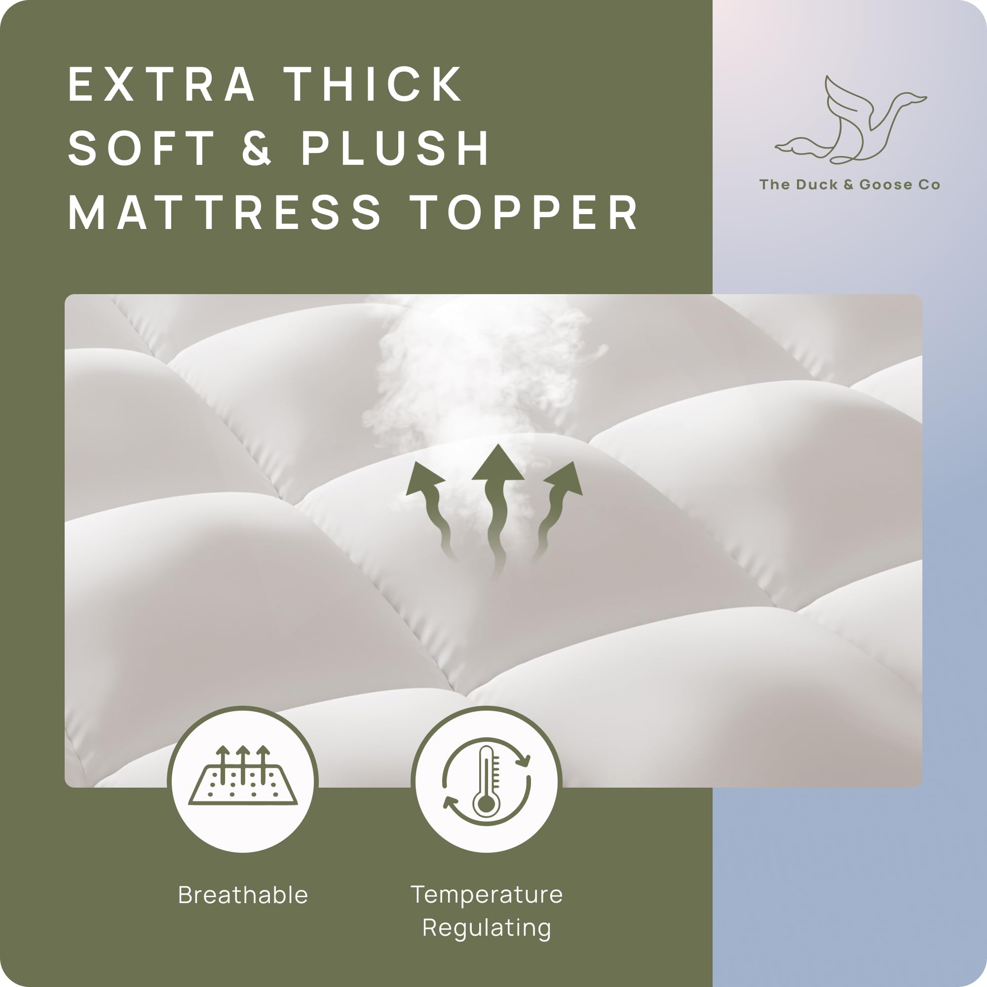 Cooling Twin XL Mattress Topper for College Dorm - Soft Pillow Top Pad & Protector with Adjustable Straps (6