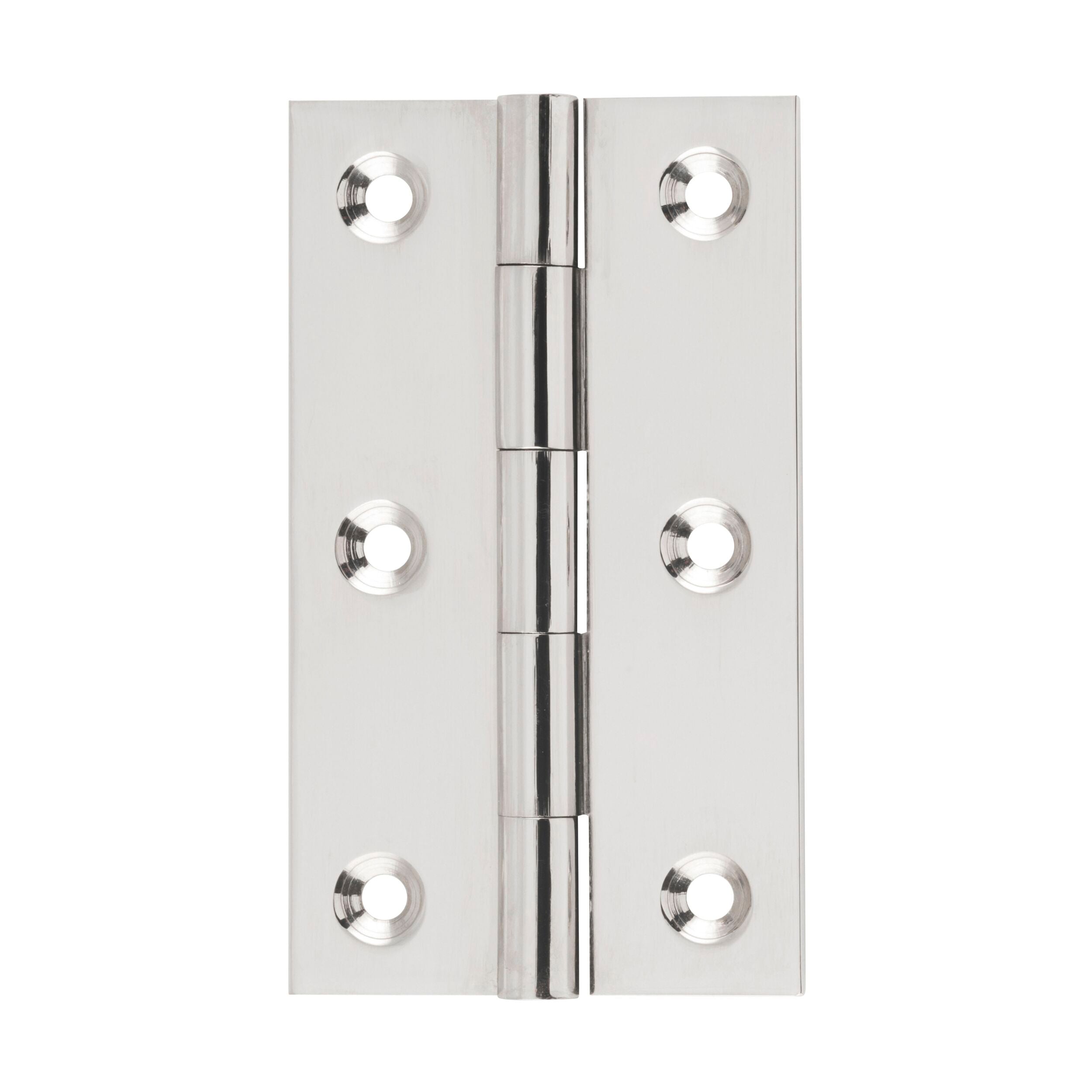 2620 Hinge Fixed Pin Polished Nickel 3.5