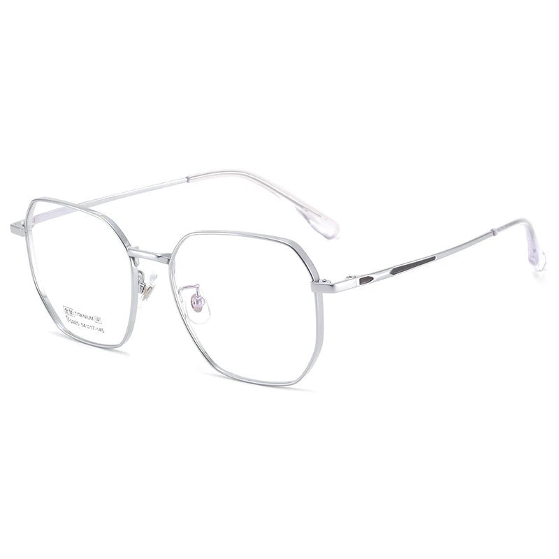 Bclear Unisex Full Rim Small Polygon Square Titanium Eyeglasses Frame - Lightweight & Durable My6529 for Work, Reading & Fashion Accessories