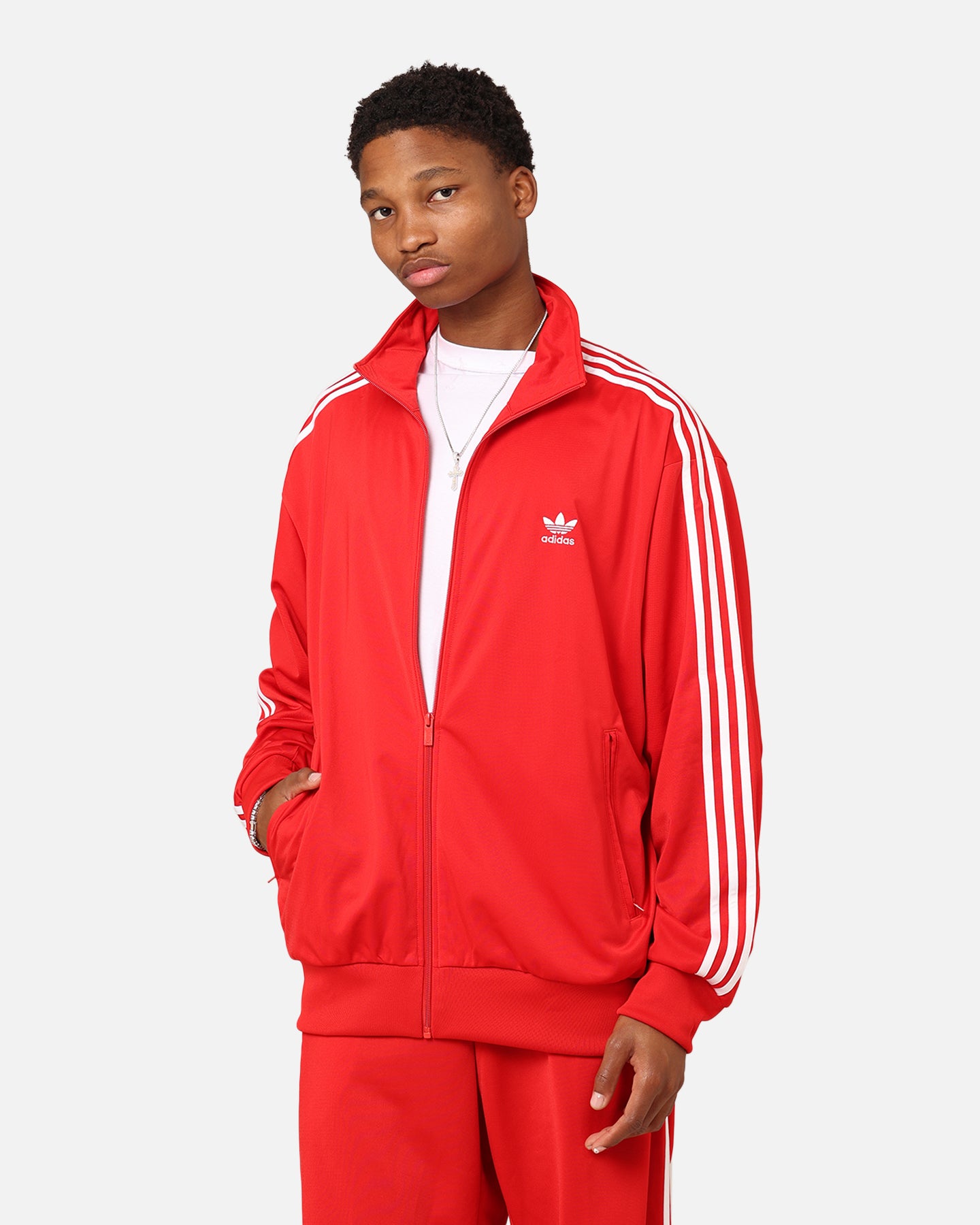 Adidas Classics Firebird Track Jacket - Better Scarlet/White - Vintage-Inspired Athletic Wear for Running, Gym & Street Style Fashion