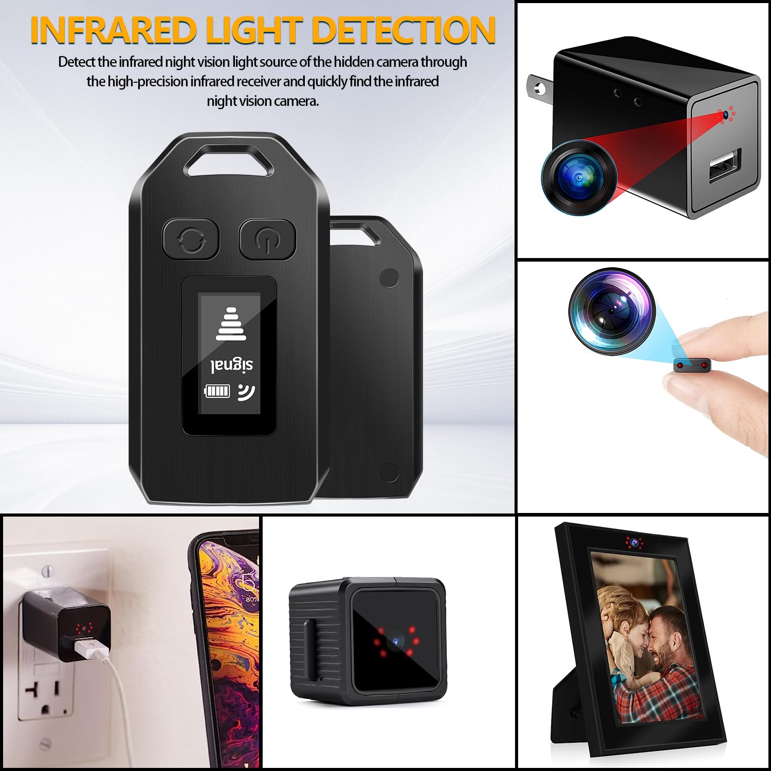 Hidden Camera Detector & Bug Finder - Anti Spy Device for GPS Tracker & Wireless Signal Detection | Privacy Protector for Home, Office & Travel Security
