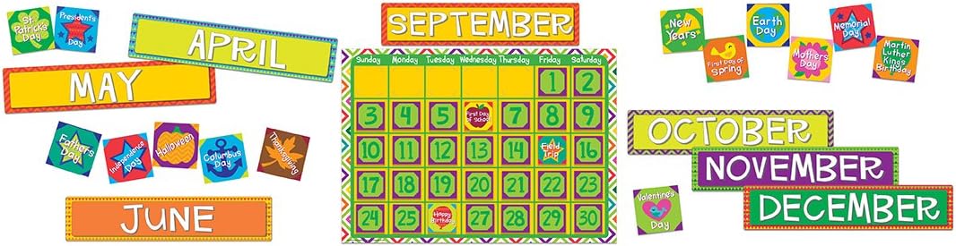 Sharp Bunch Calendar Bulletin Board Set - Perfect for Classroom, Office & Home Organization - Stay Productive & Stylish