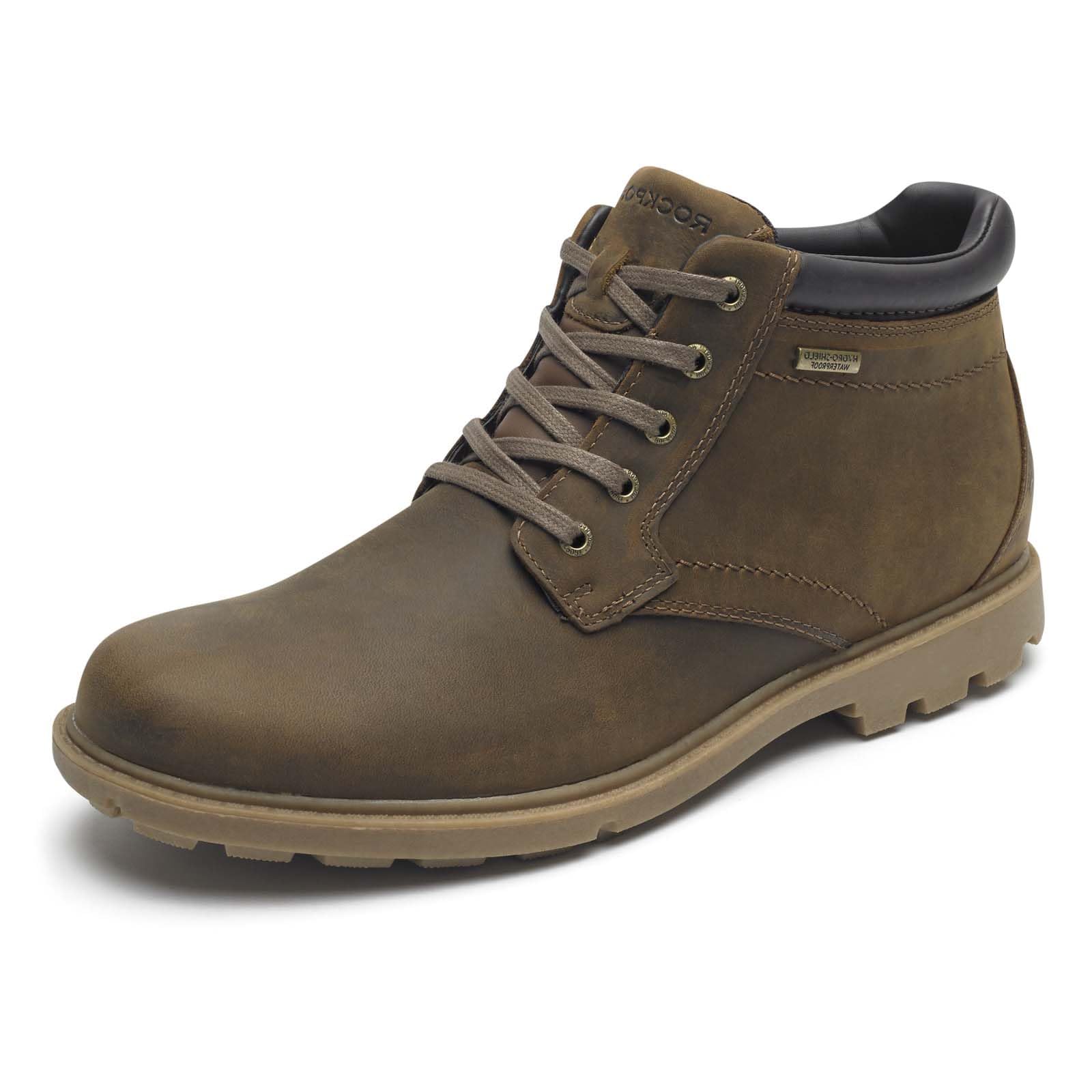 Rockport Men's Rugged Bucks Waterproof Hiking Boots - Durable Outdoor Work Boots for Hiking, Camping & Winter Wear